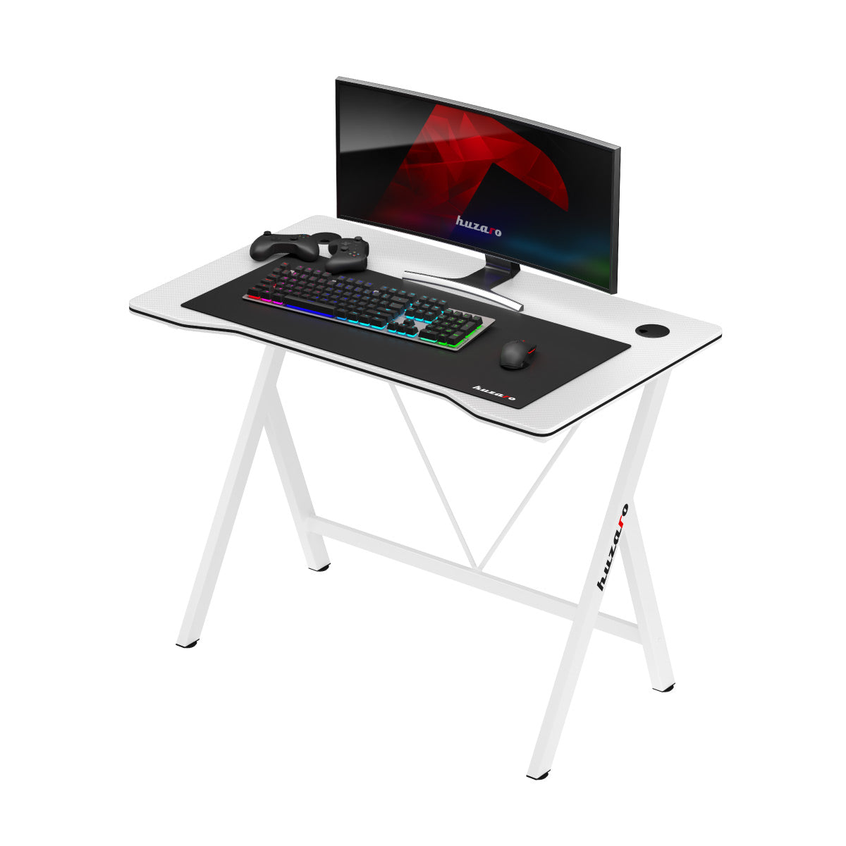 Huzaro Hero 1.4 alb 100 cm birou de gaming