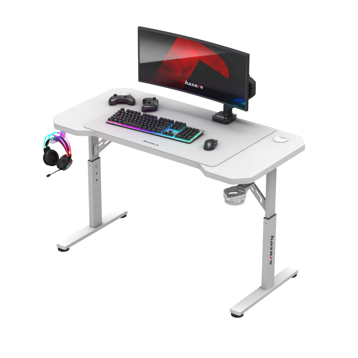 Huzaro Hero 2.6 Alb 120 cm birou de gaming