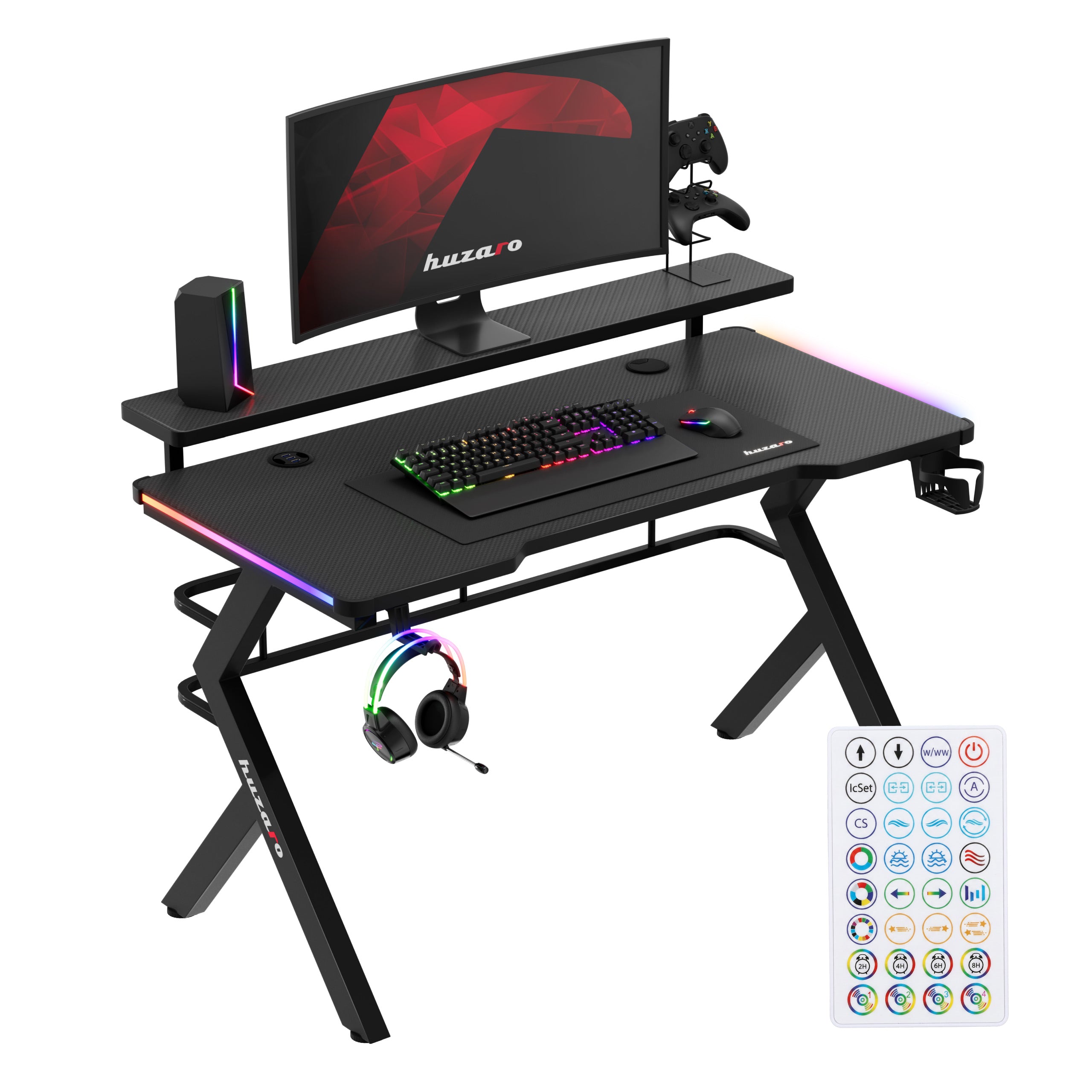 Huzaro Hero 5.0 RGB LED birou de gaming 120 cm
