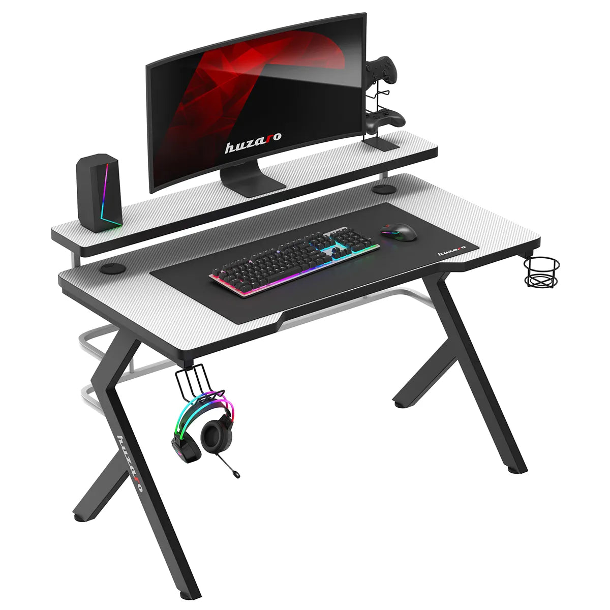 Huzaro Hero 5.0 Birou de gaming alb 120 cm