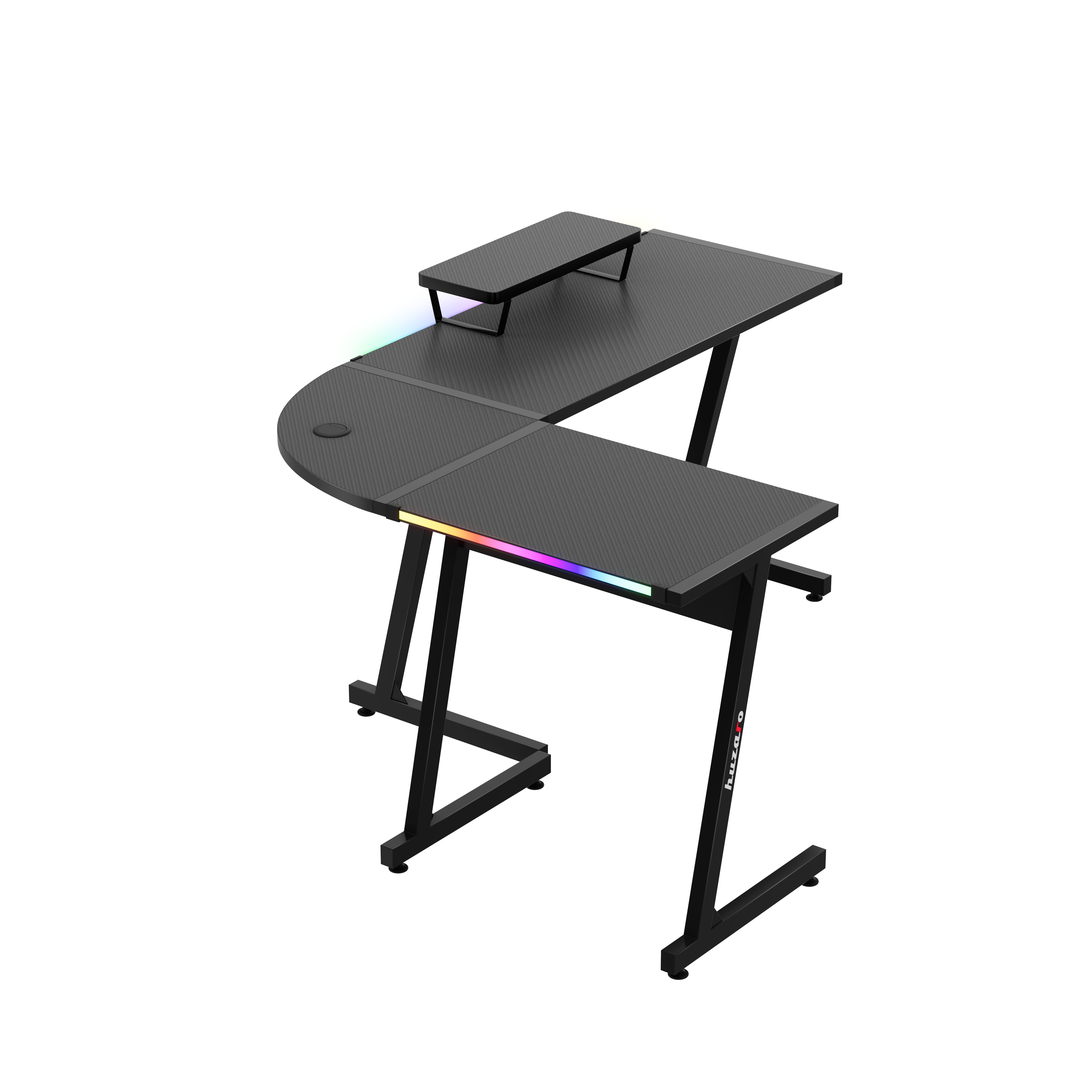 HUZARO HERO 6.0 Black RGB Smart 147 cm birou de gaming
