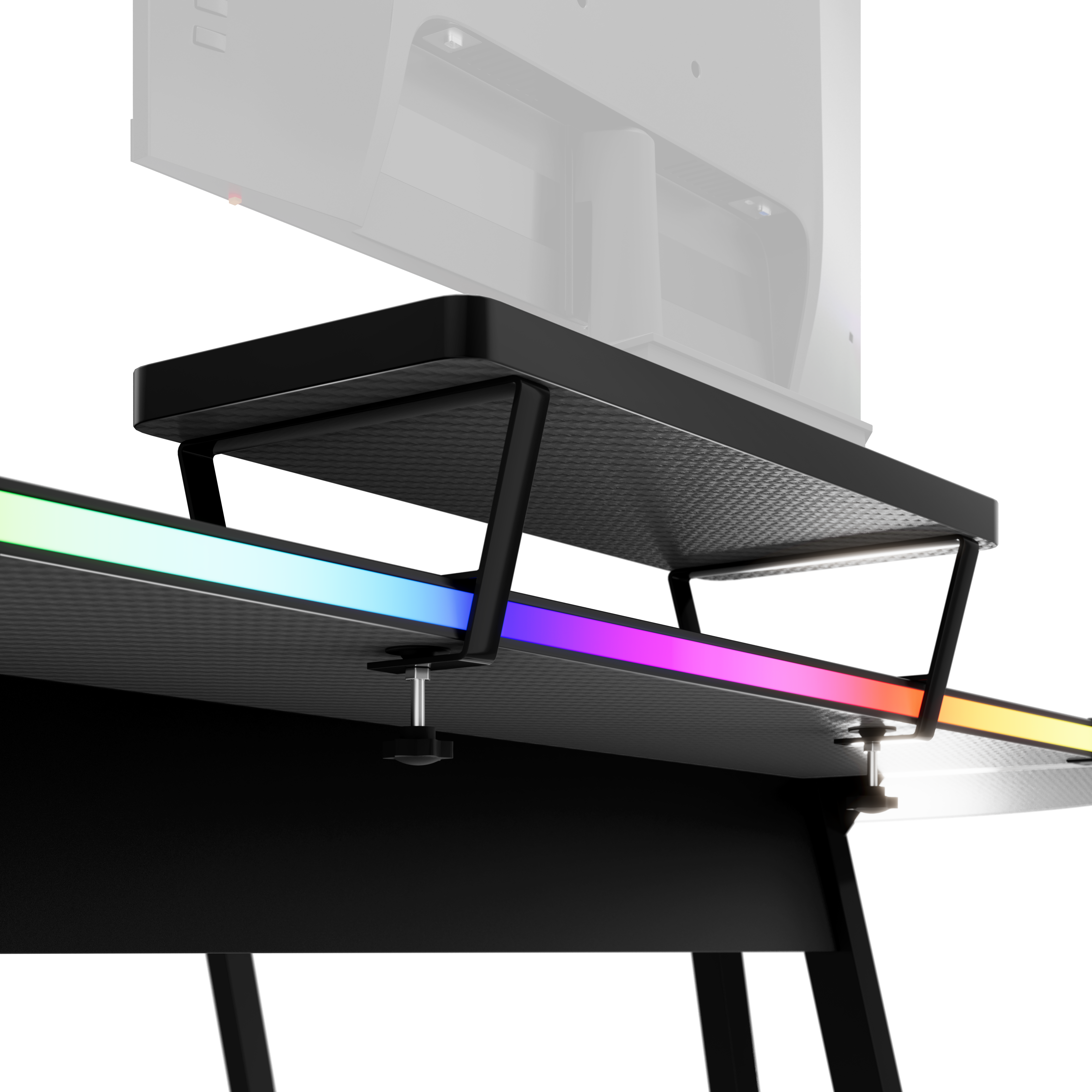 HUZARO HERO 6.0 Black RGB Smart 147 cm birou de gaming
