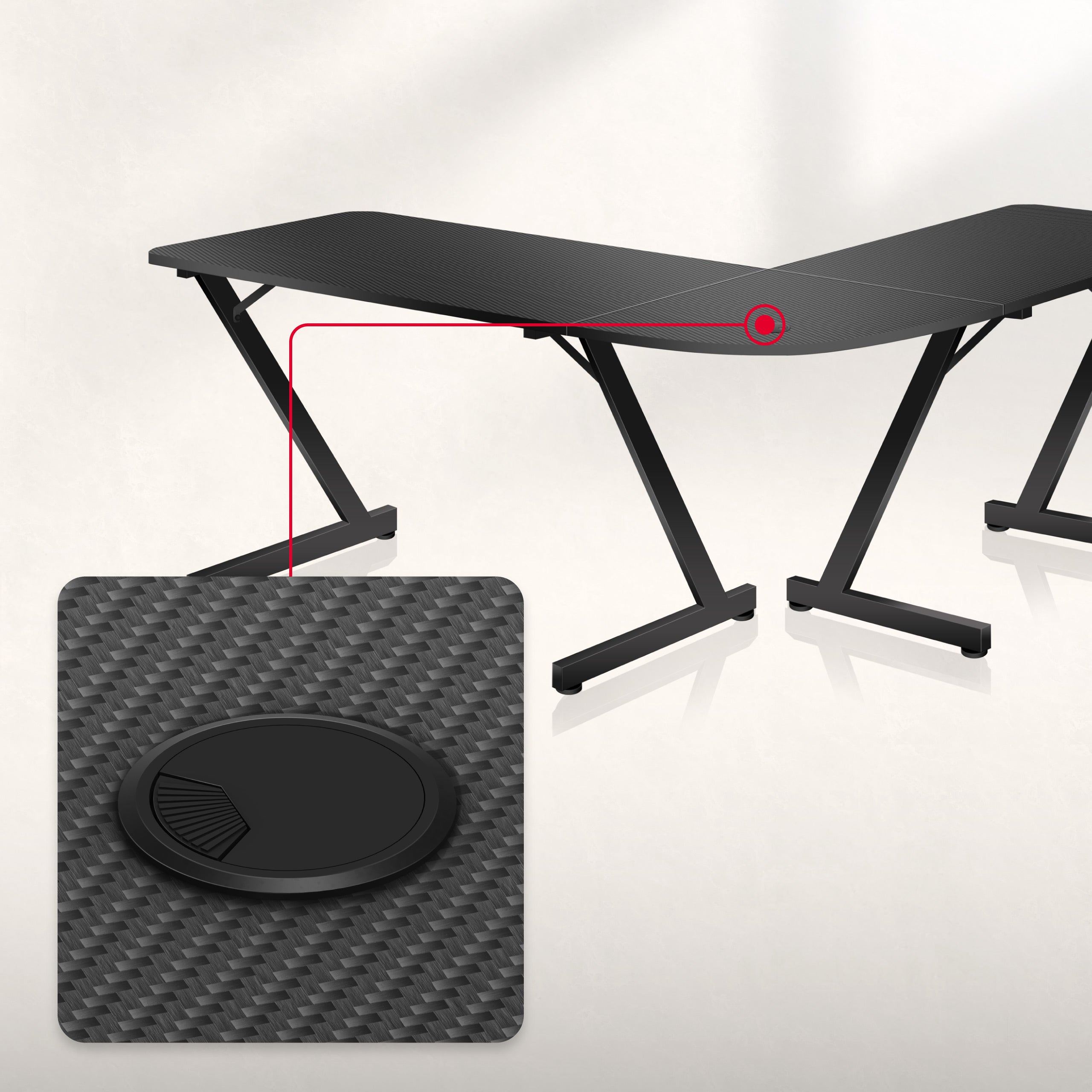 Birou de gaming Huzaro Hero 7.0 154 cm