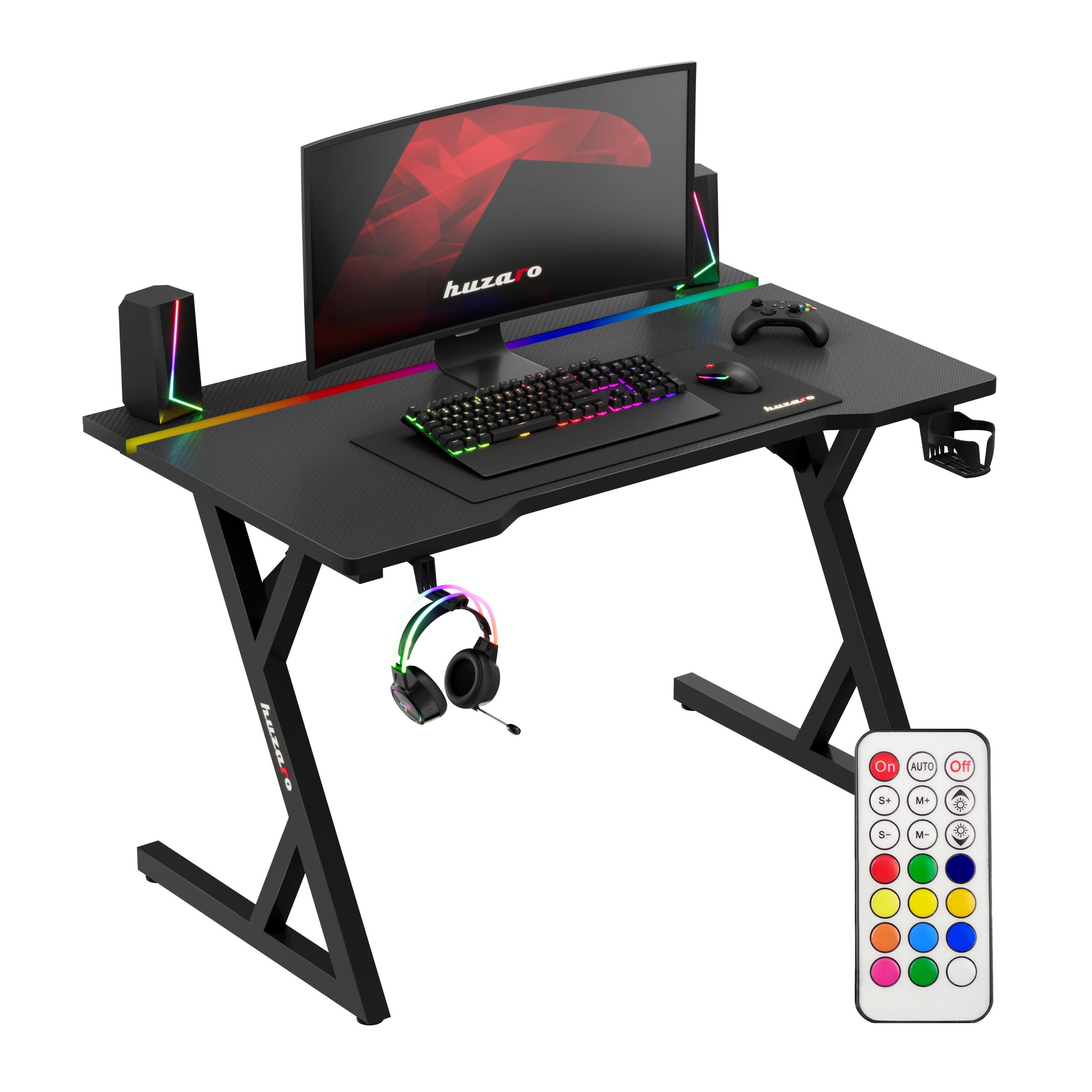 Birou de gaming cu iluminare LED Hero 2.4 RGB Black