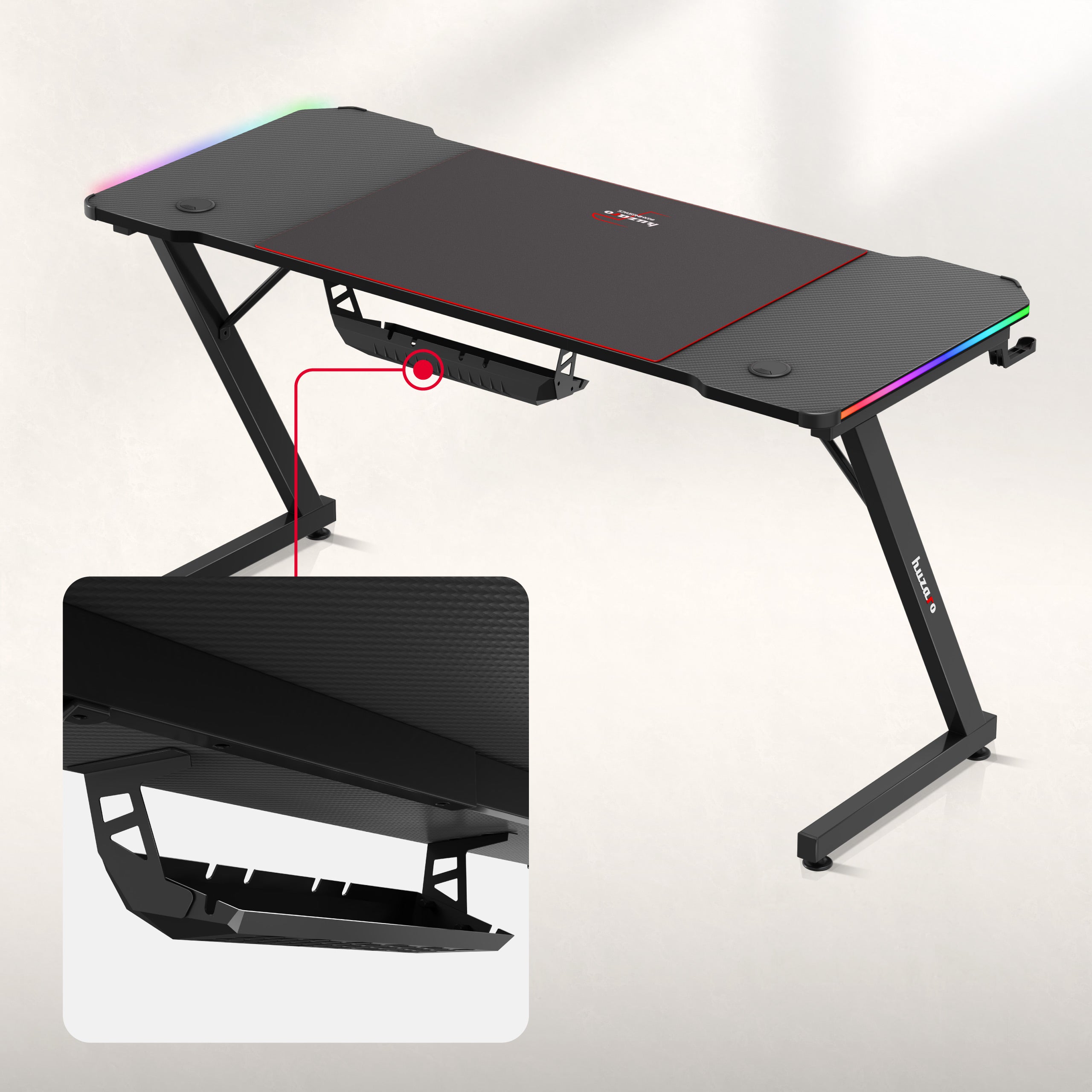 Huzaro Hero 3.3 RGB birou de gaming 140 cm