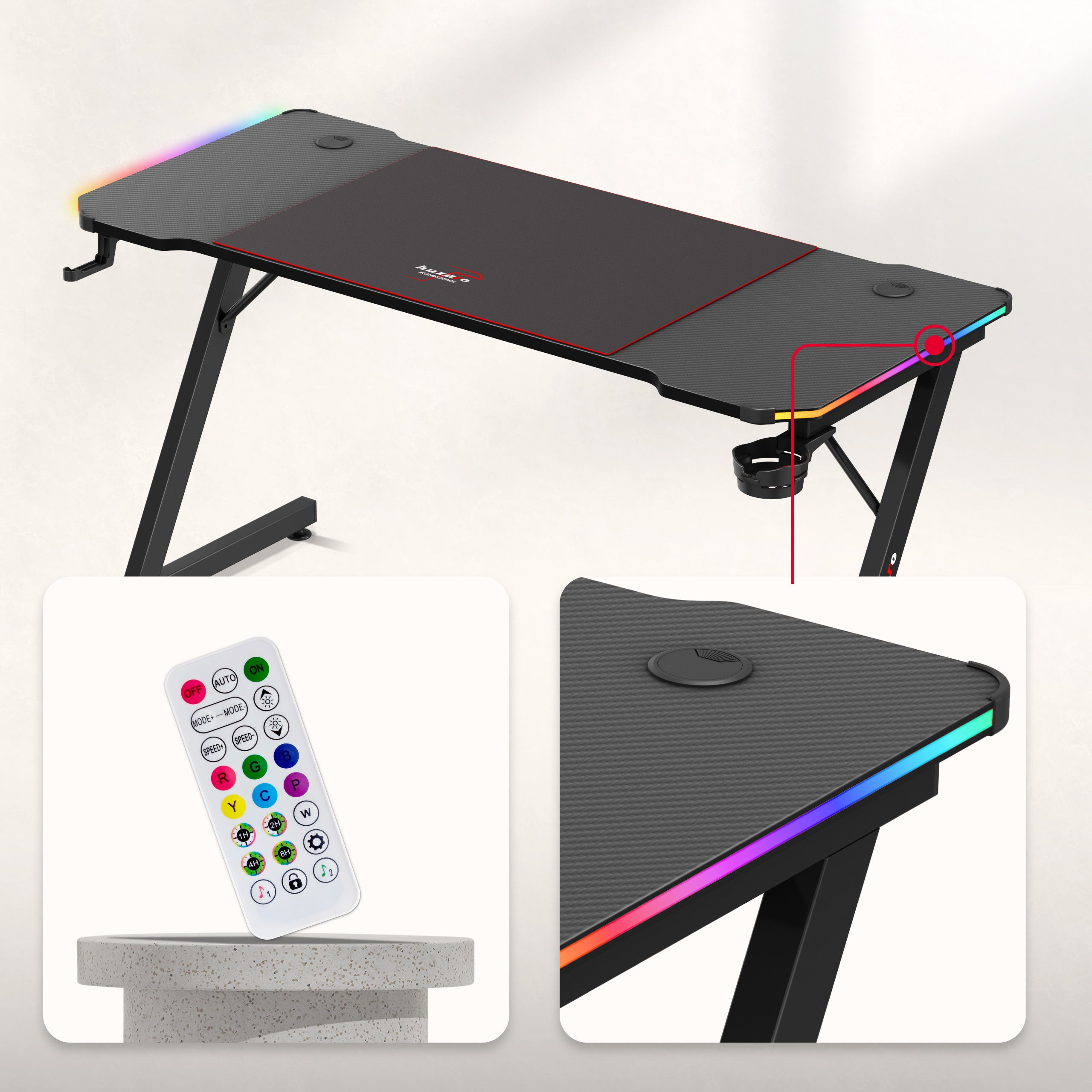 Huzaro Hero 3.3 RGB birou de gaming 140 cm
