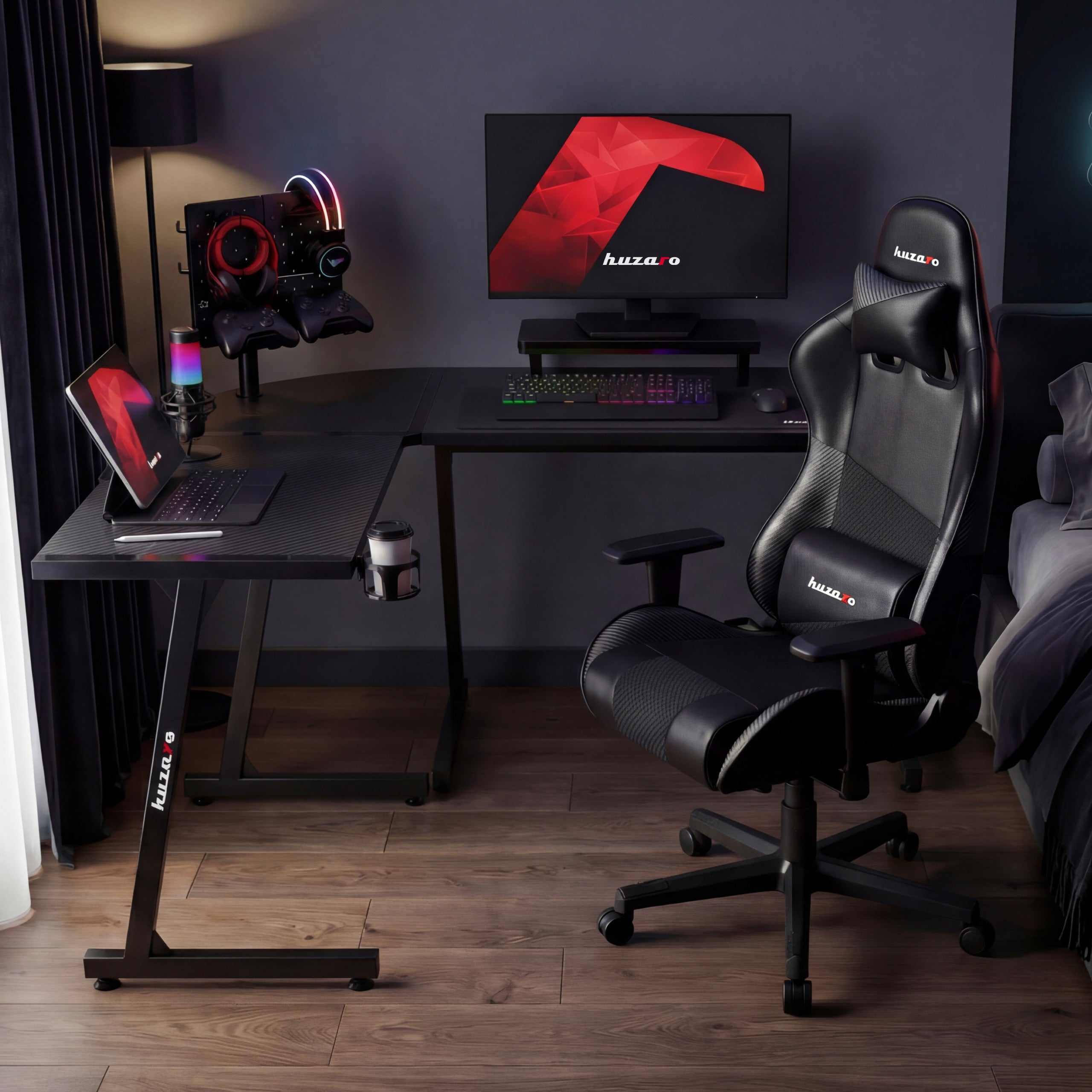 Huzaro Hero 6.0 Negru 147 cm birou de gaming