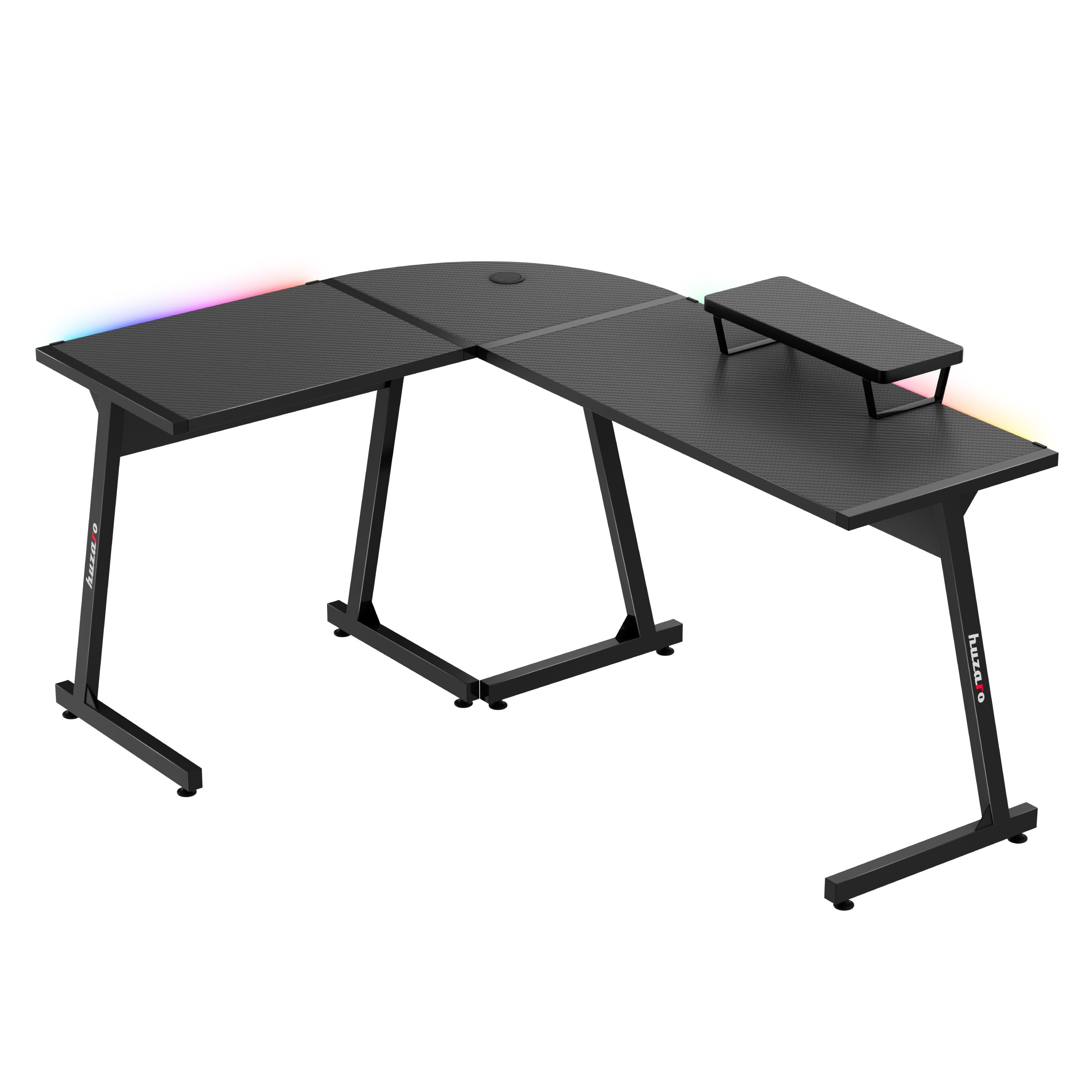 HUZARO HERO 6.0 Black RGB Smart 147 cm birou de gaming