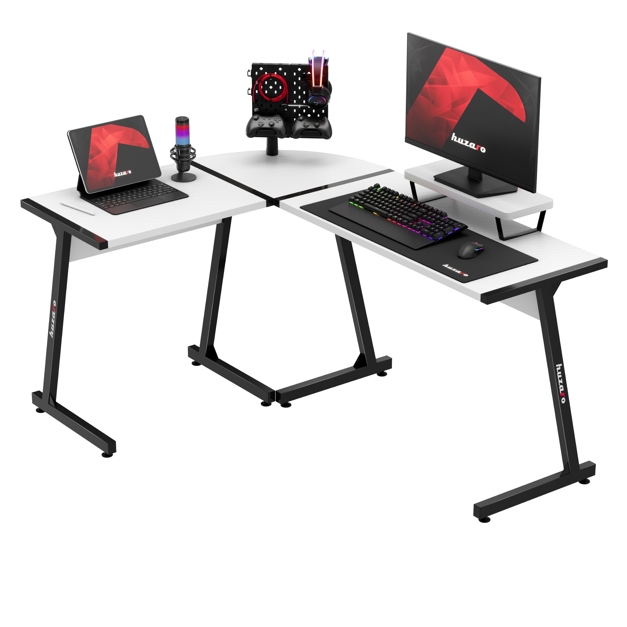 Huzaro Hero 6.0 Alb 147 cm birou de gaming