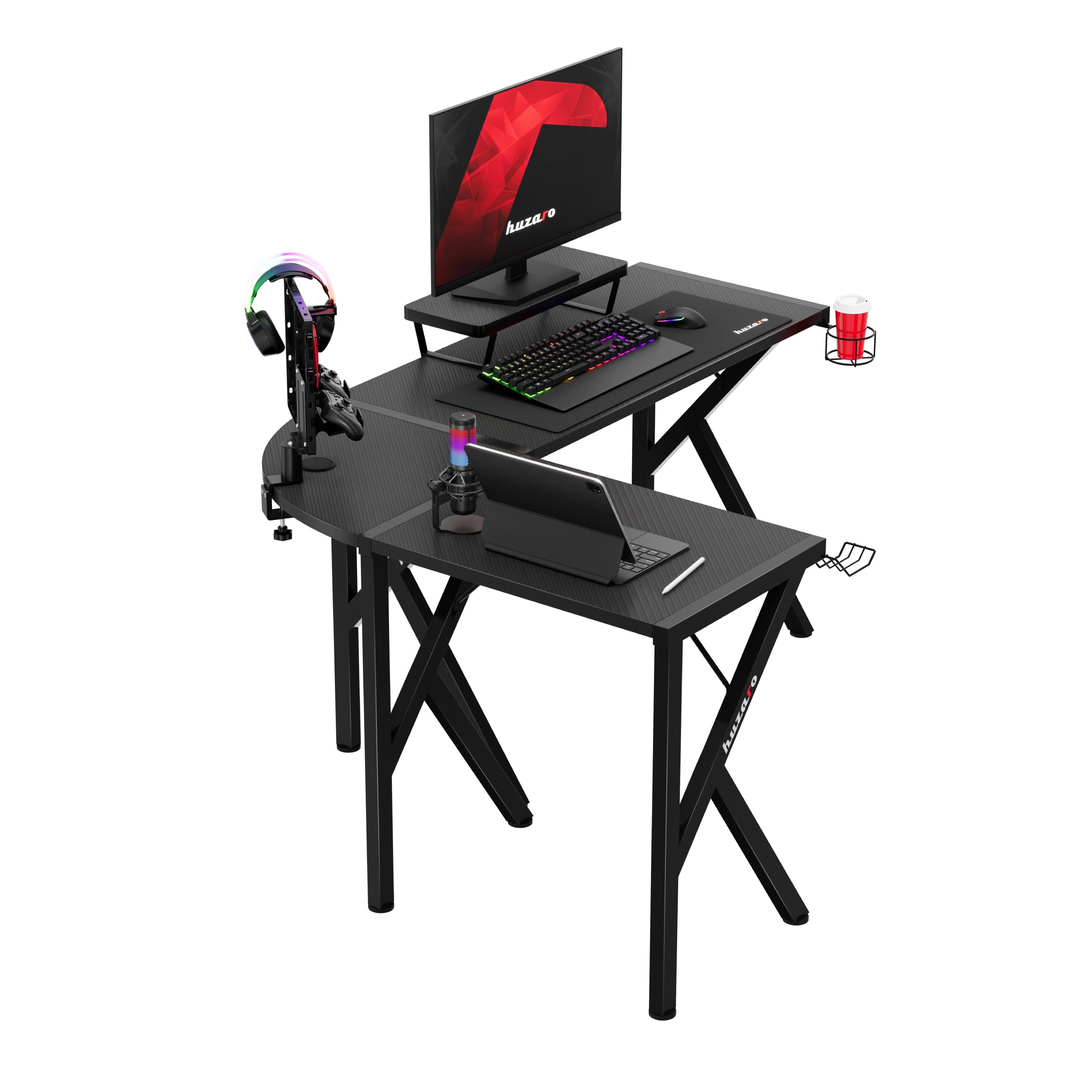 Huzaro Hero 6.3 Negru 154 cm birou de gaming