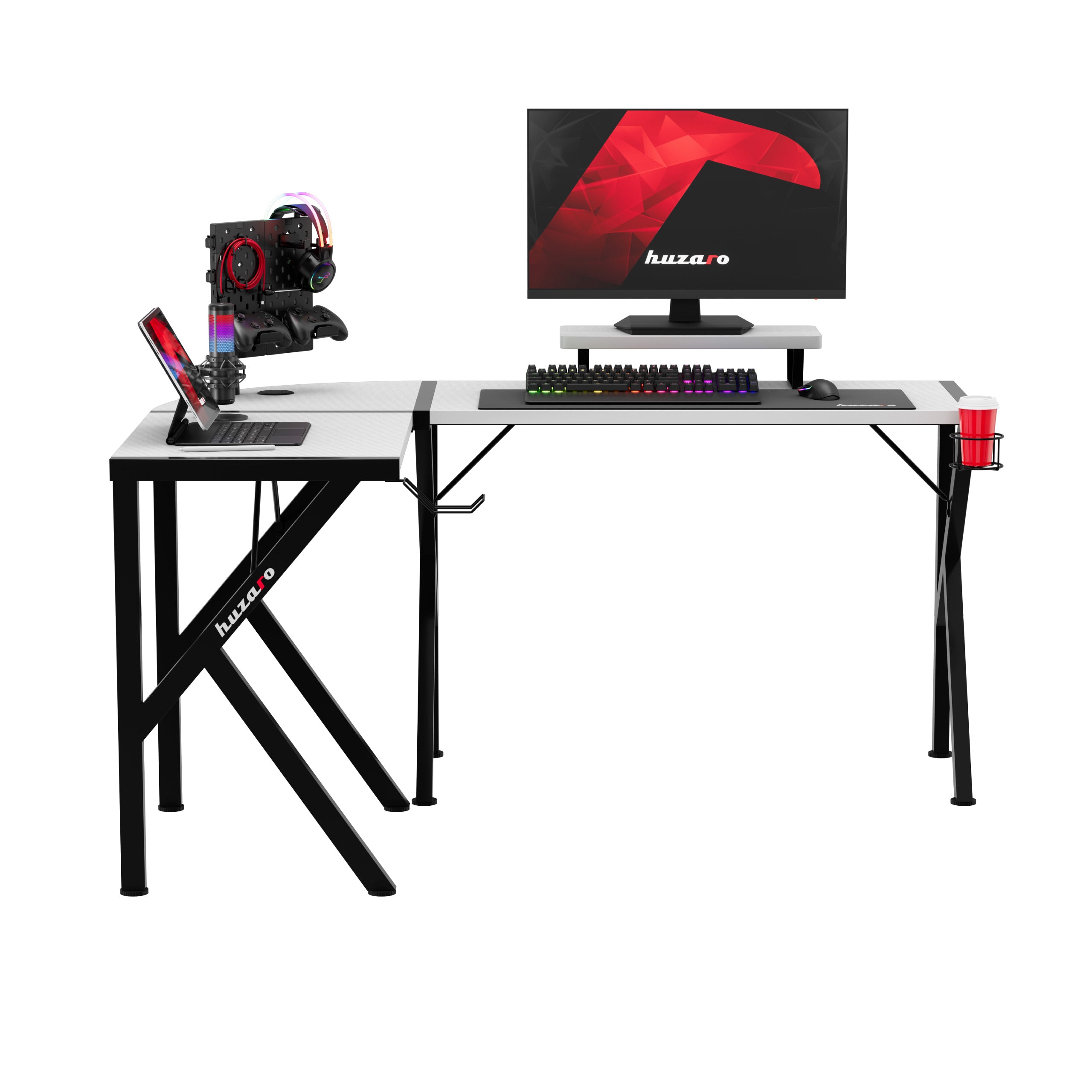 Huzaro Hero 6.3 Alb 154 cm birou de gaming