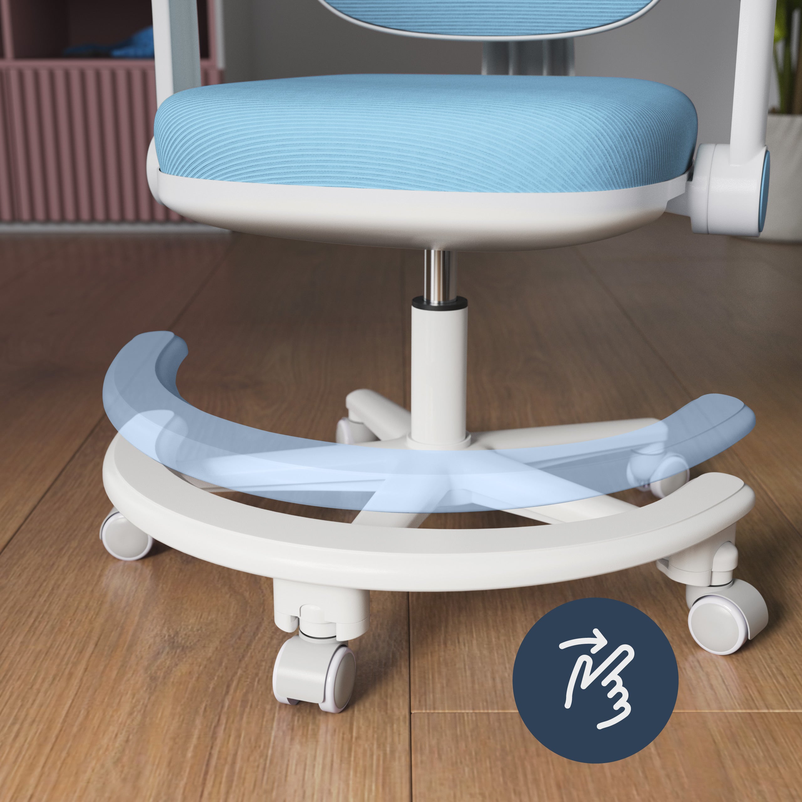 Scaun de birou ergonomic pentru copii Mark Adler Junior 3.6 Blue