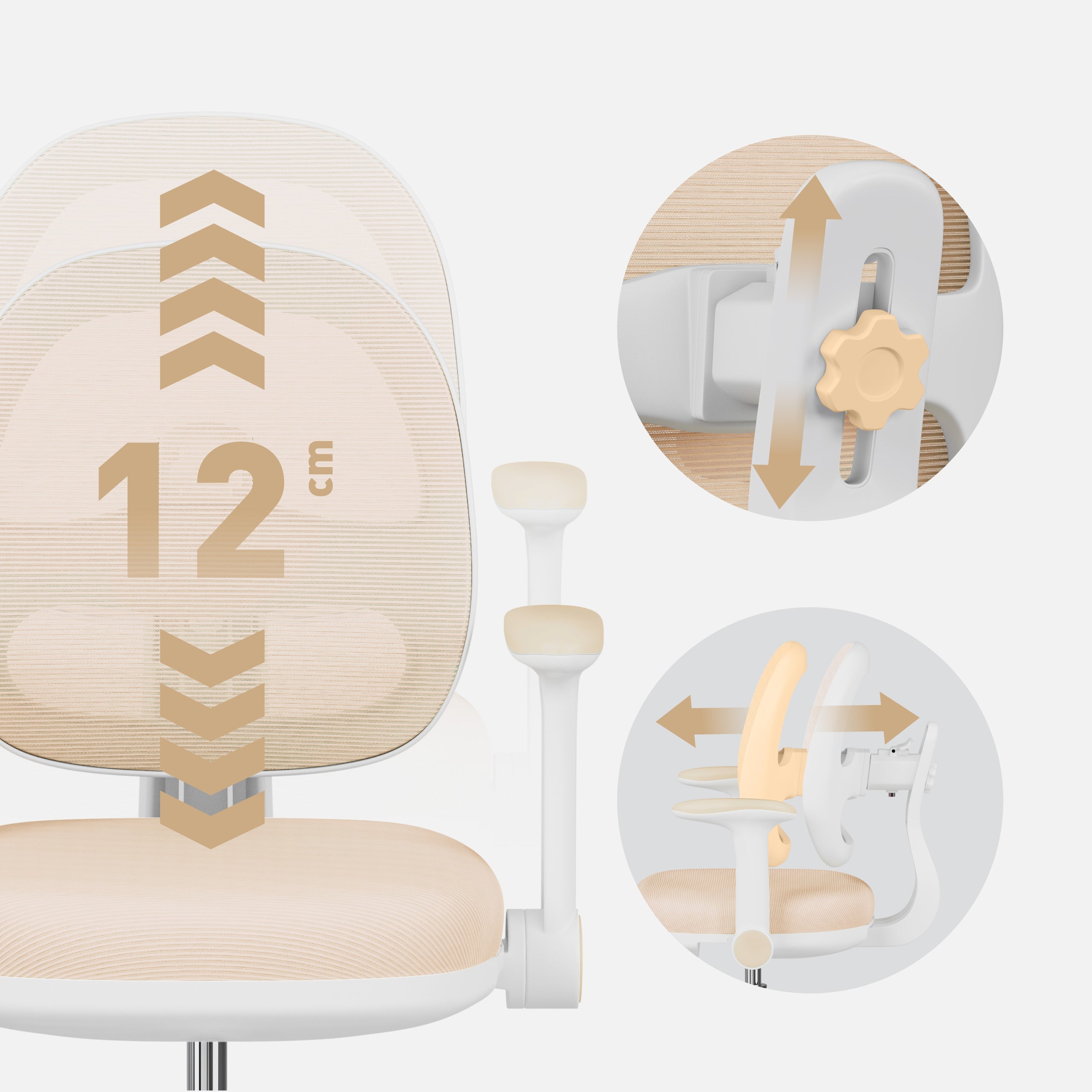 Scaun de birou ergonomic pentru copii Mark Adler Junior 3.6 Beige