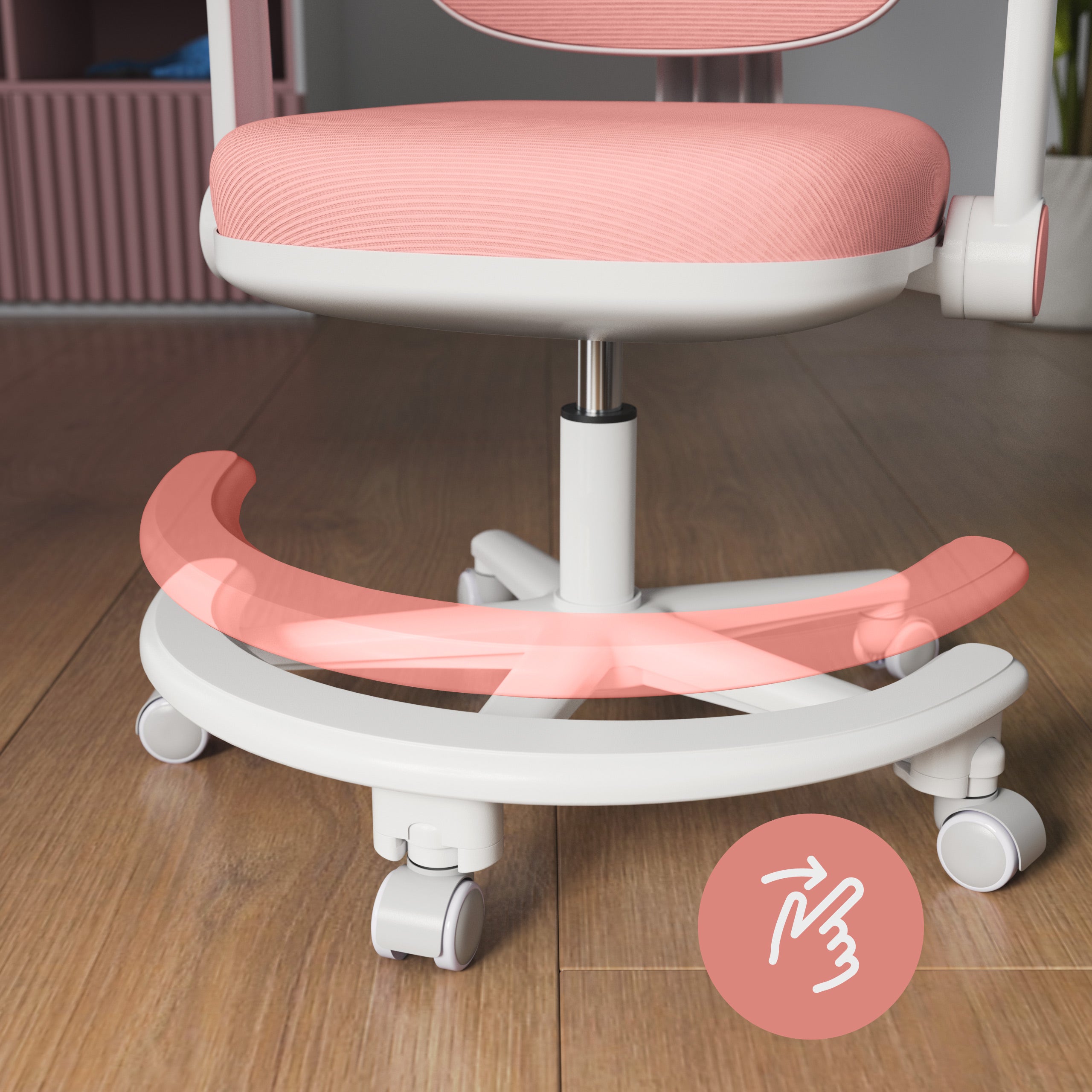 Scaun de birou ergonomic pentru copii Mark Adler Junior 3.6 Pink
