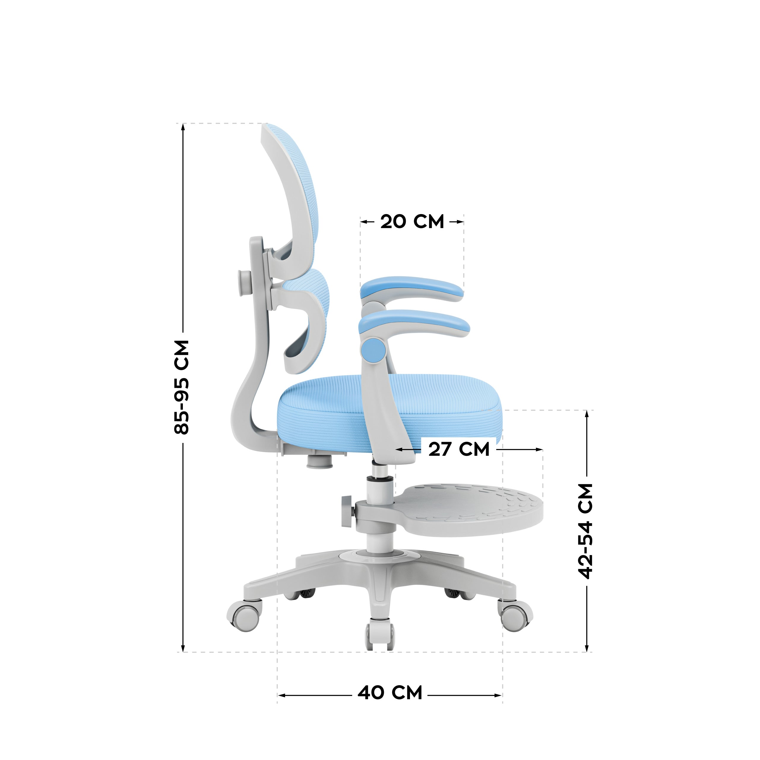 Scaun ergonomic pentru copii Mark Adler Junior 4.4 Blue