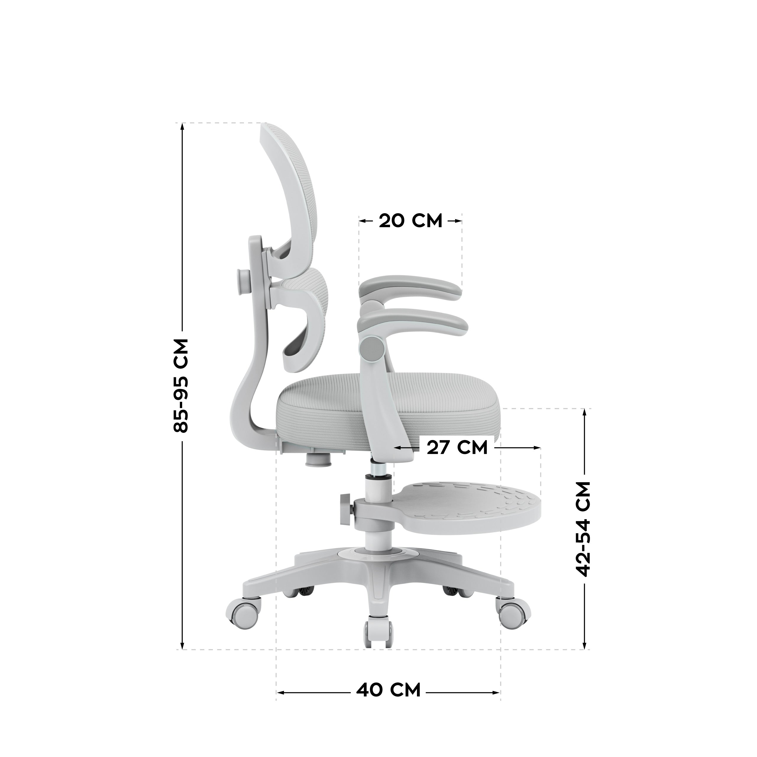 Scaun ergonomic pentru copii Mark Adler Junior 4.4 Gri