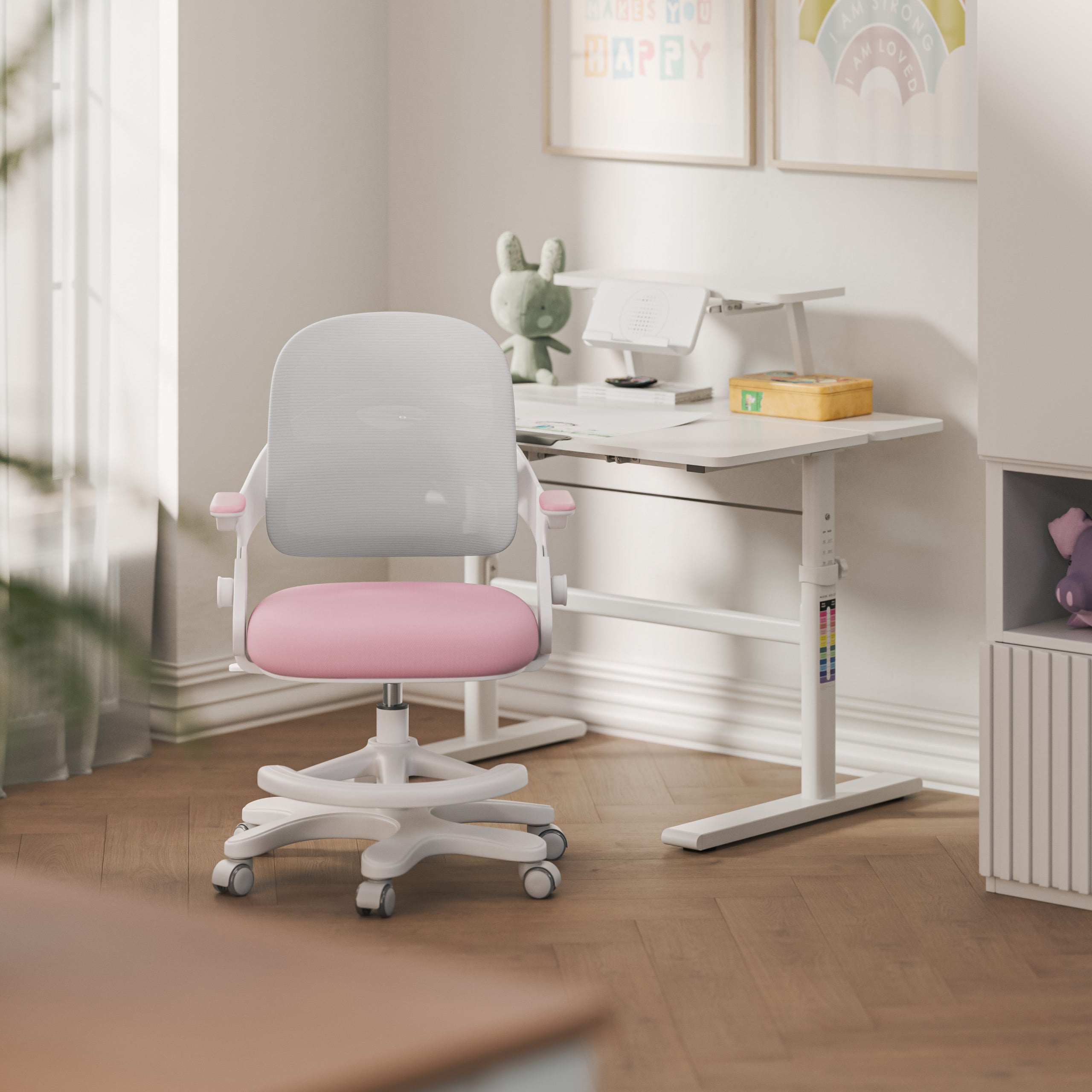 Scaun de birou pentru copii Mark Adler Junior 4.3 Pink-grey