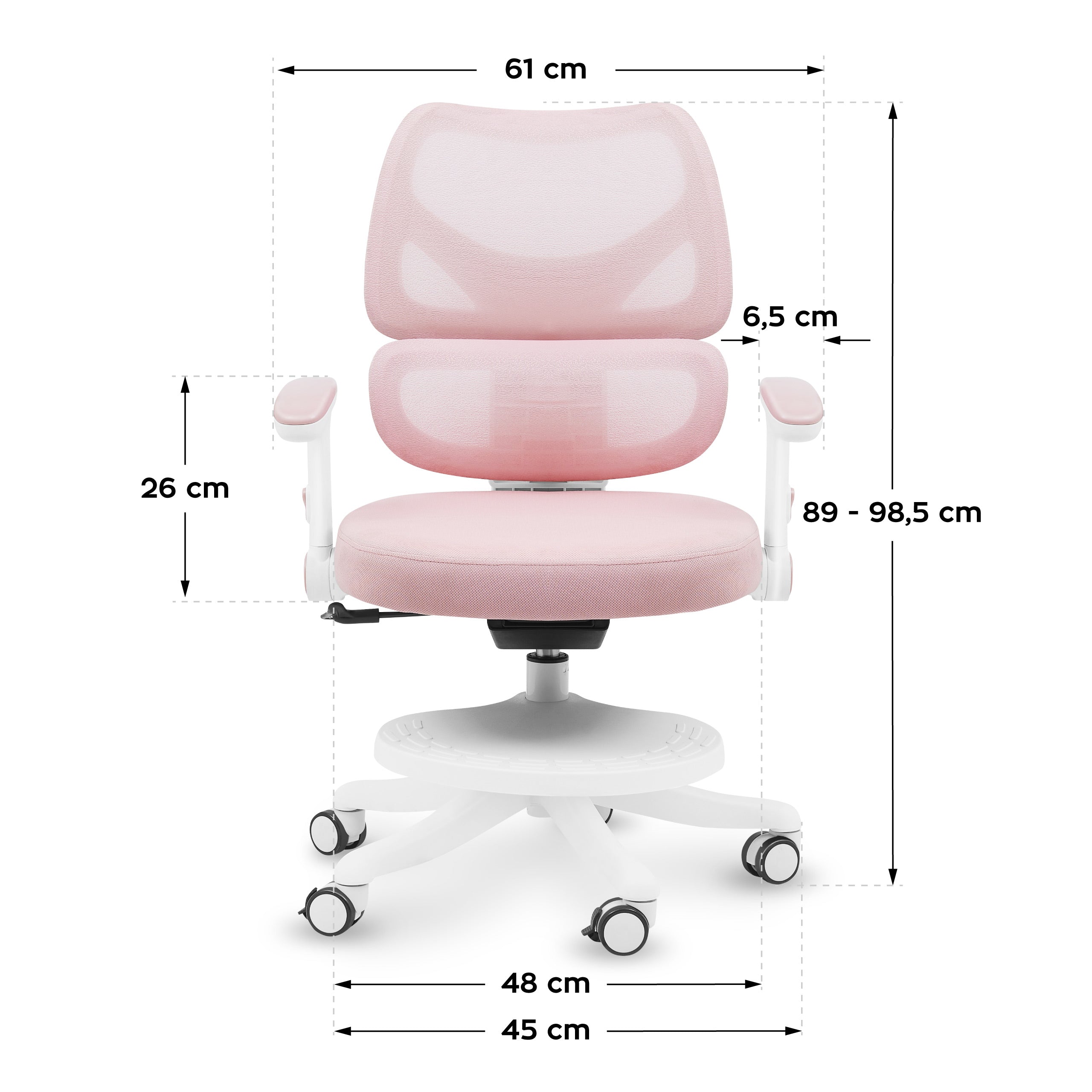 Scaun de birou rotativ pentru copii Mark Adler Junior 5.3 Pink