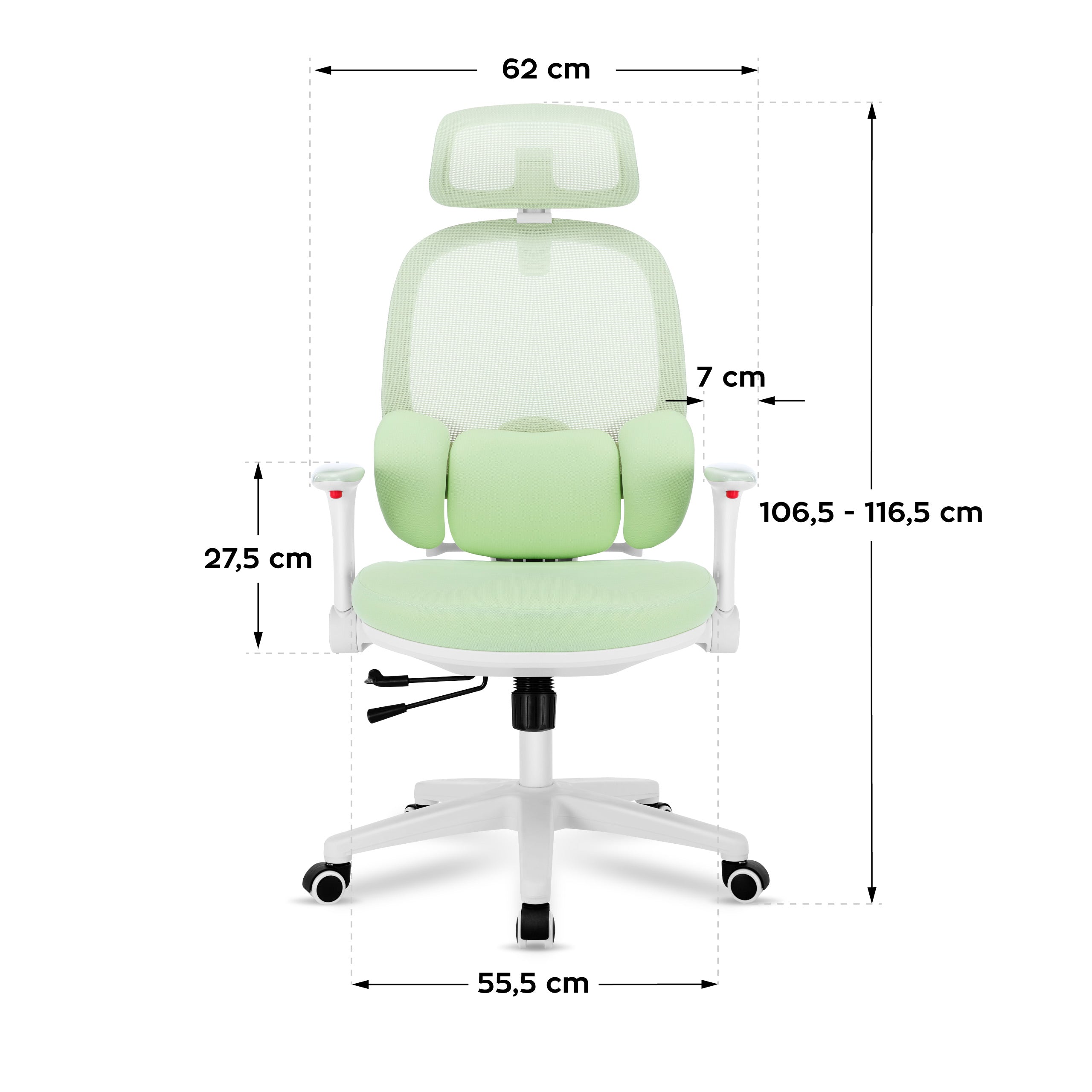 Scaun de birou ergonomic pentru copii Mark Adler Junior 6.3 Green