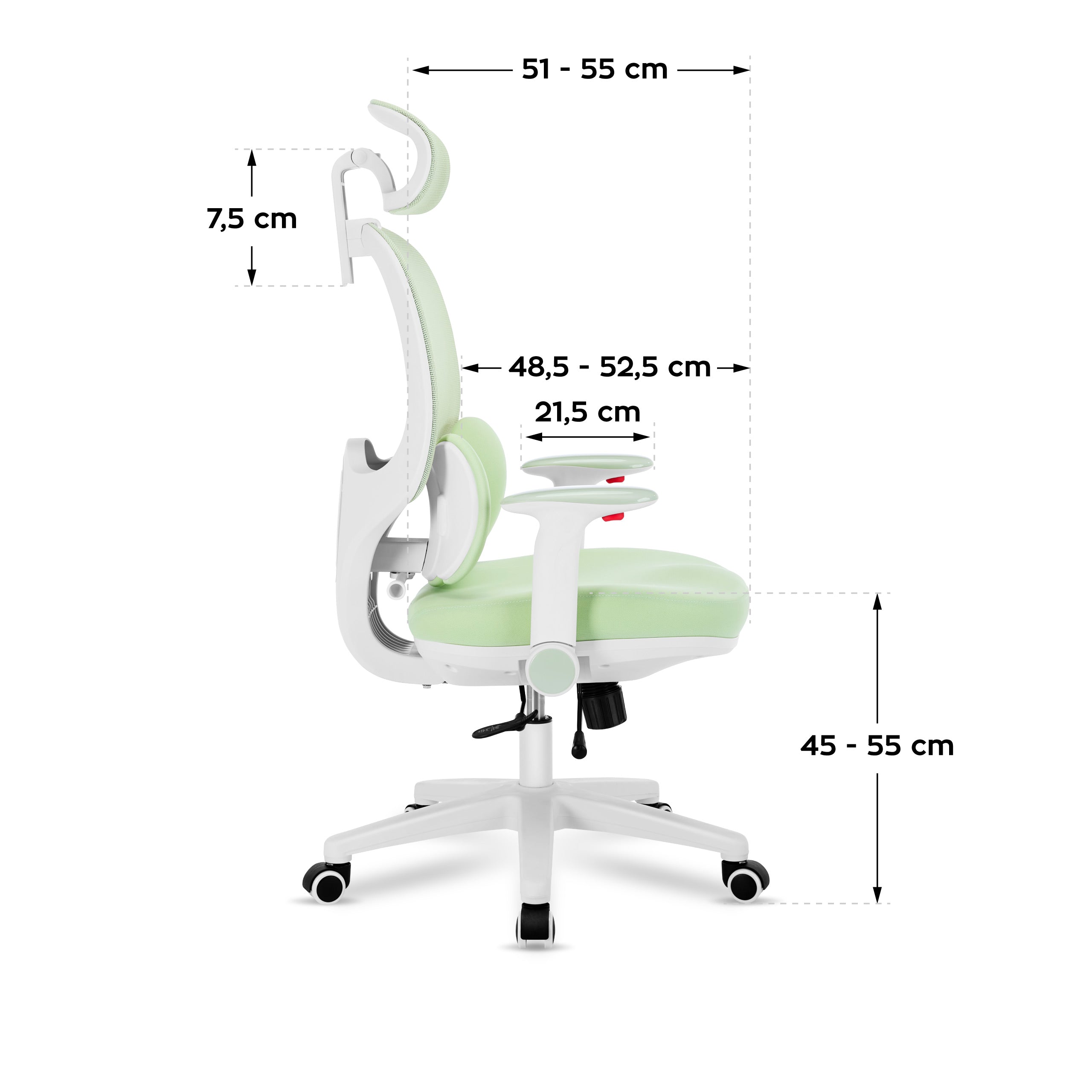 Scaun de birou ergonomic pentru copii Mark Adler Junior 6.3 Green
