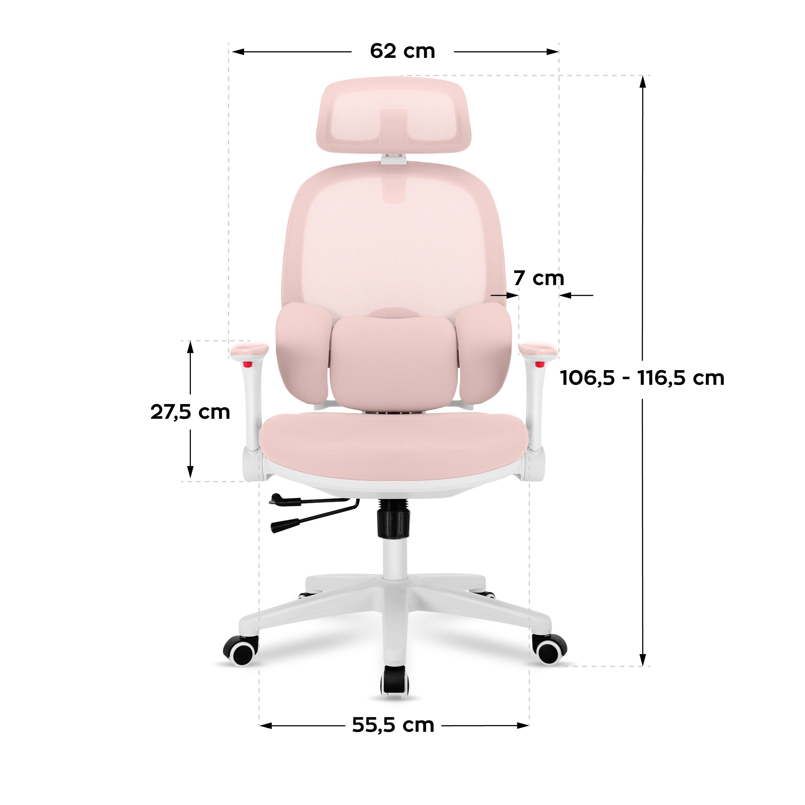 Scaun de birou ergonomic pentru copii Mark Adler Junior 6.3 Pink
