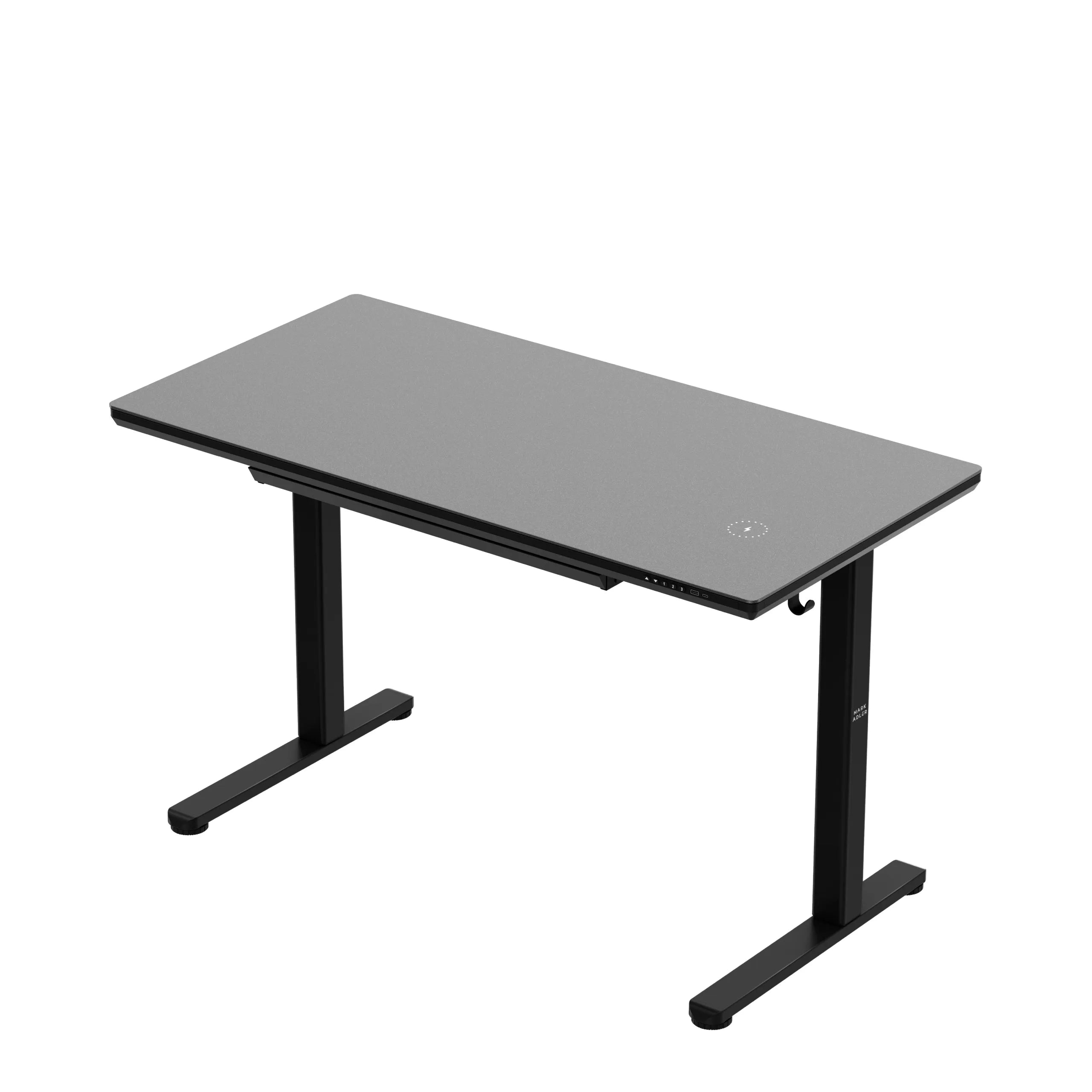 Mark Adler Leader 8.5 Birou electric negru cu blat din sticlă