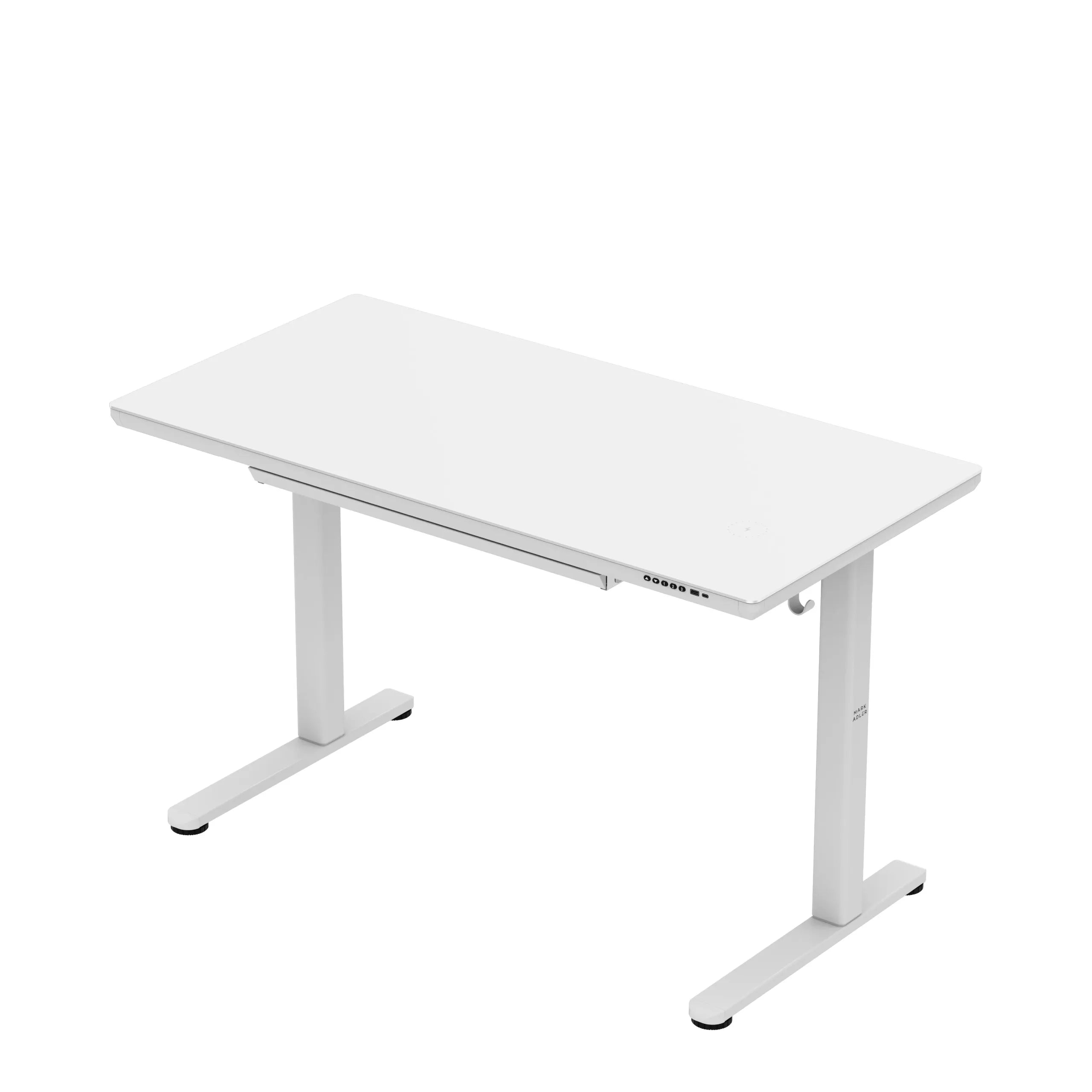 Mark Adler Leader 8.5 Birou electric alb cu blat din sticlă