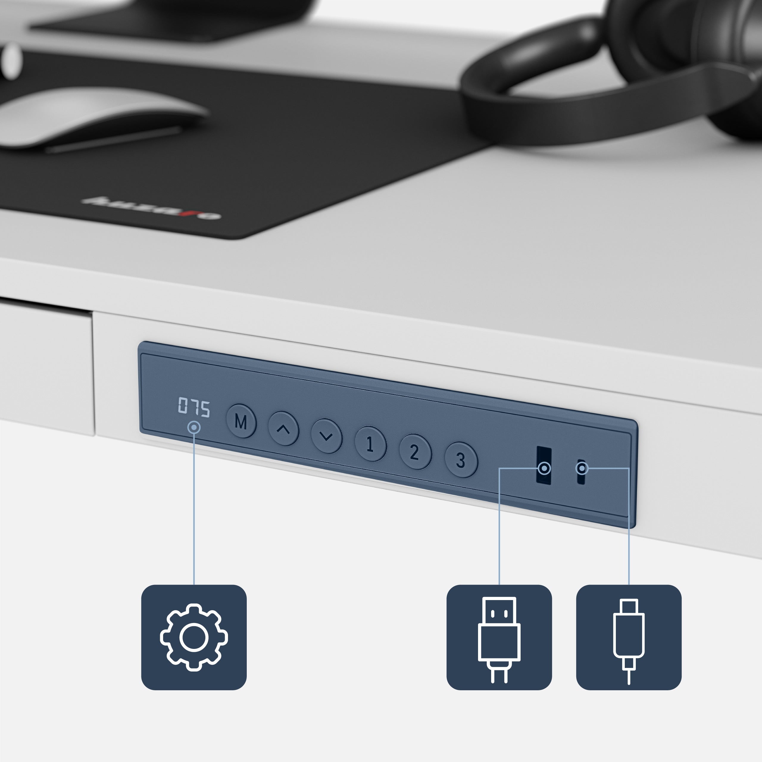 Panou de control cu 3 sloturi de memorie