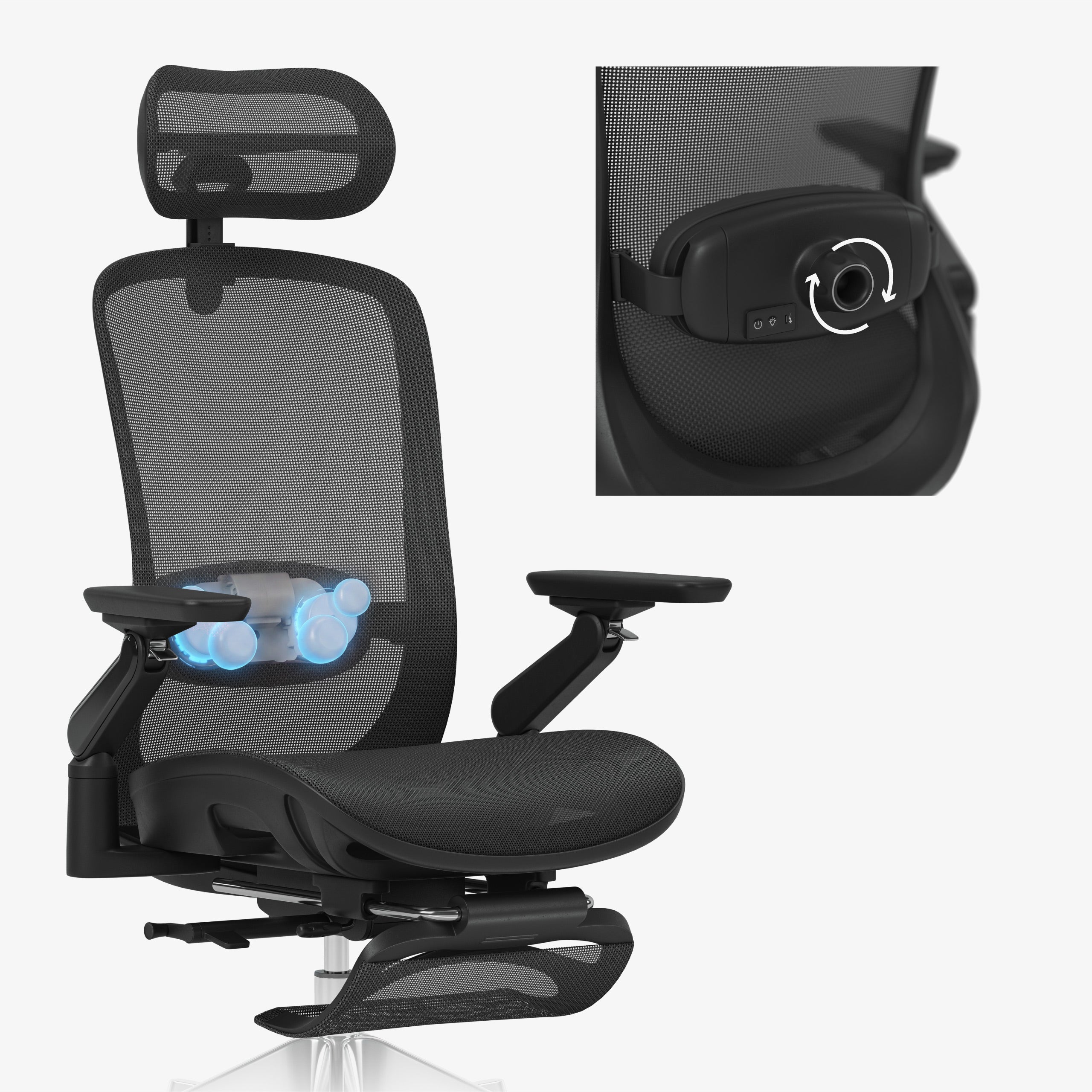 Scaun ergonomic cu masaj Mark Adler Leadpro 8.7 Black