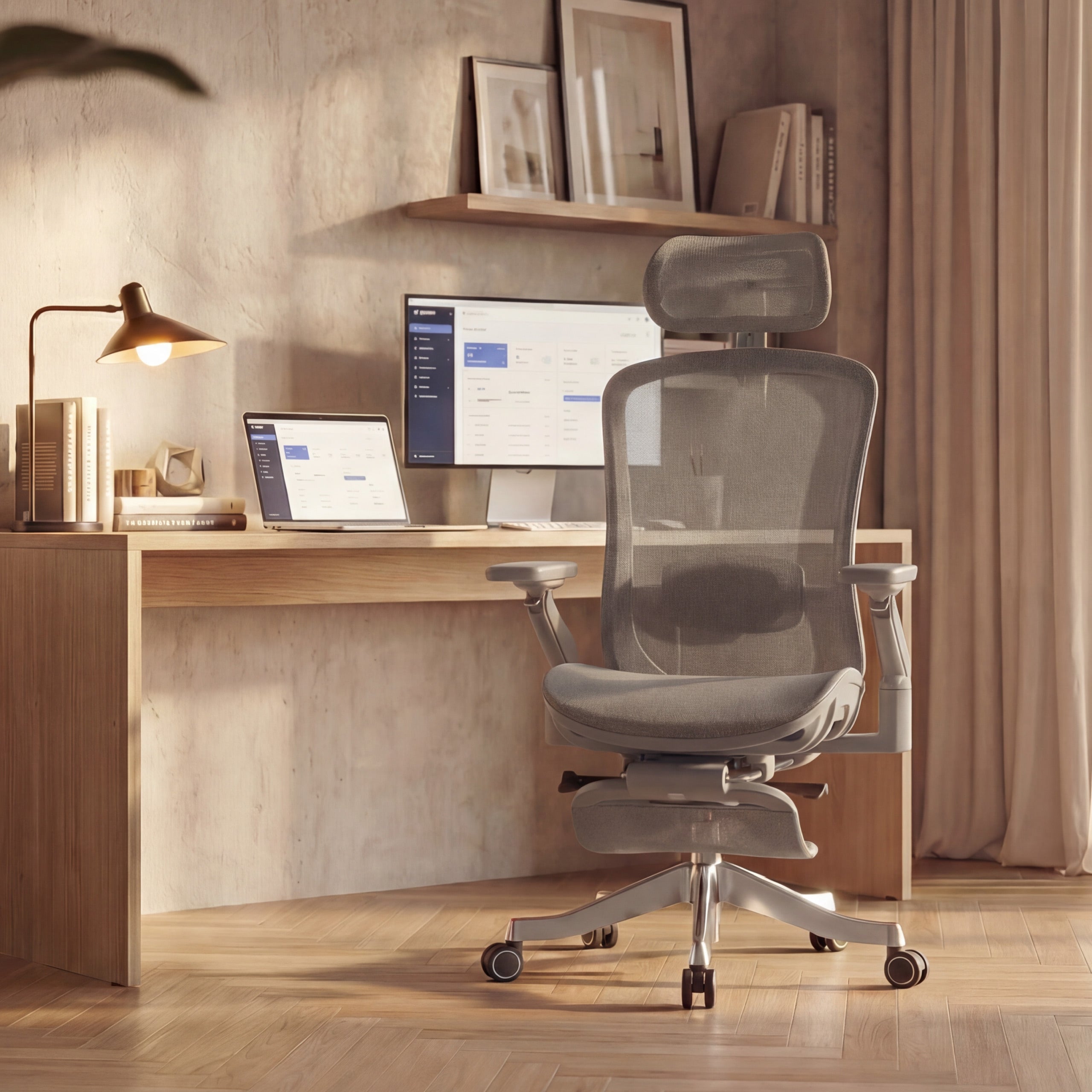 Scaun ergonomic cu masaj Mark Adler Leadpro 8.7 Grey