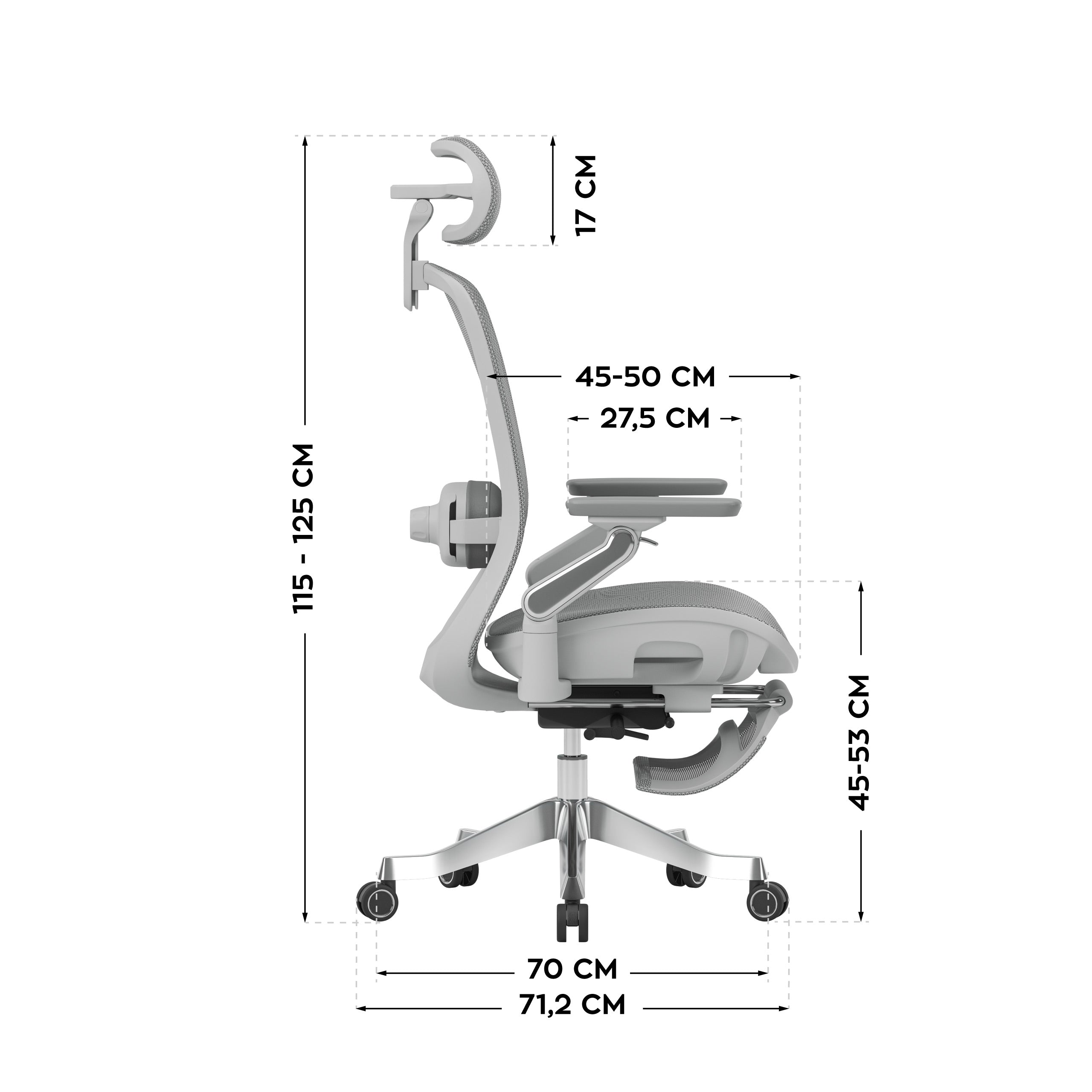 Scaun ergonomic cu masaj Mark Adler Leadpro 8.7 Grey