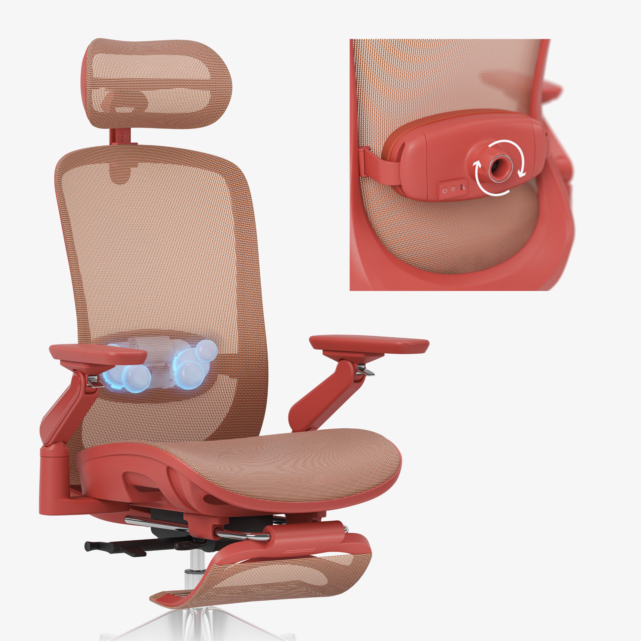 Scaun ergonomic cu masaj Mark Adler Leadpro 8.7 Red