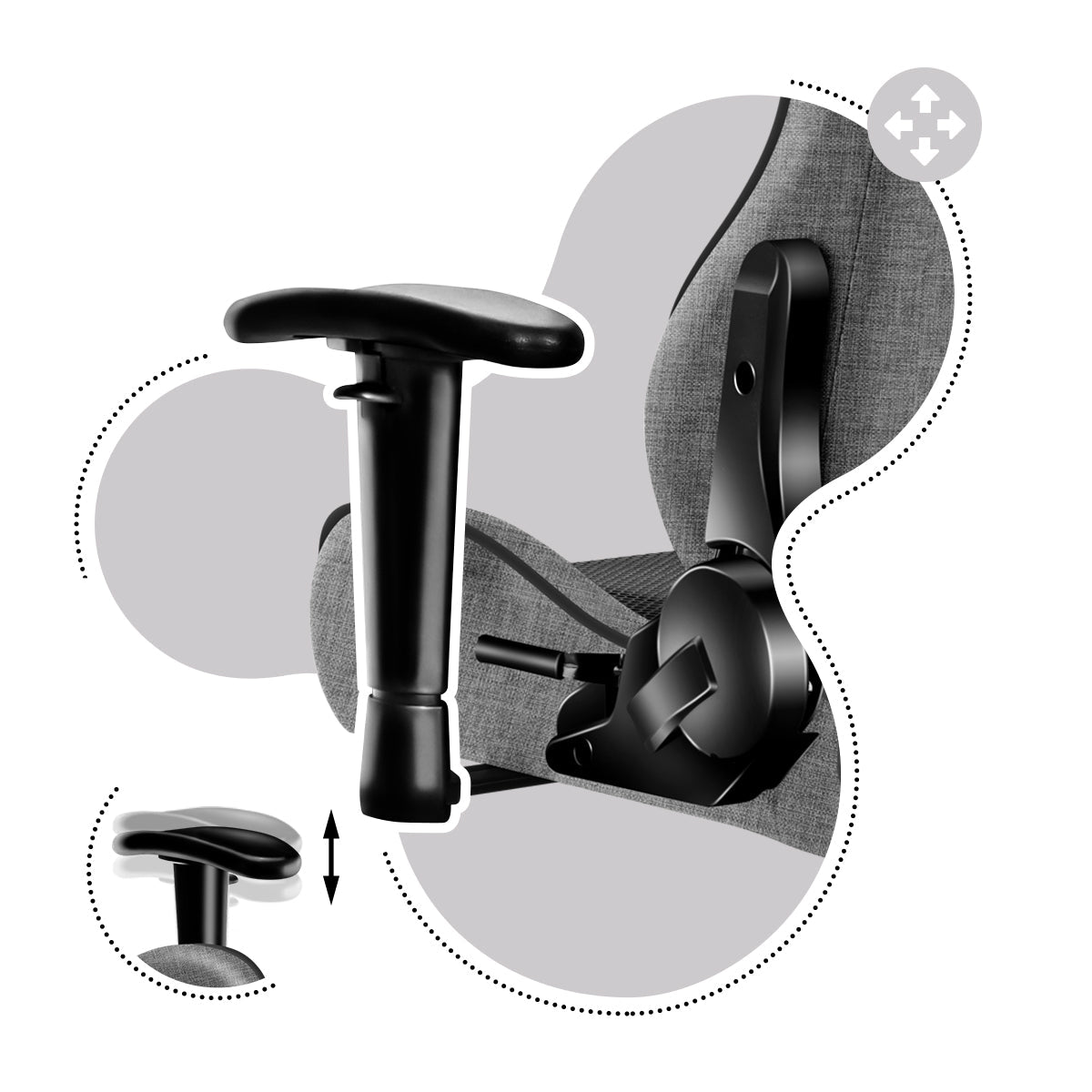 Cotiere reglabile, antiderapante, moi