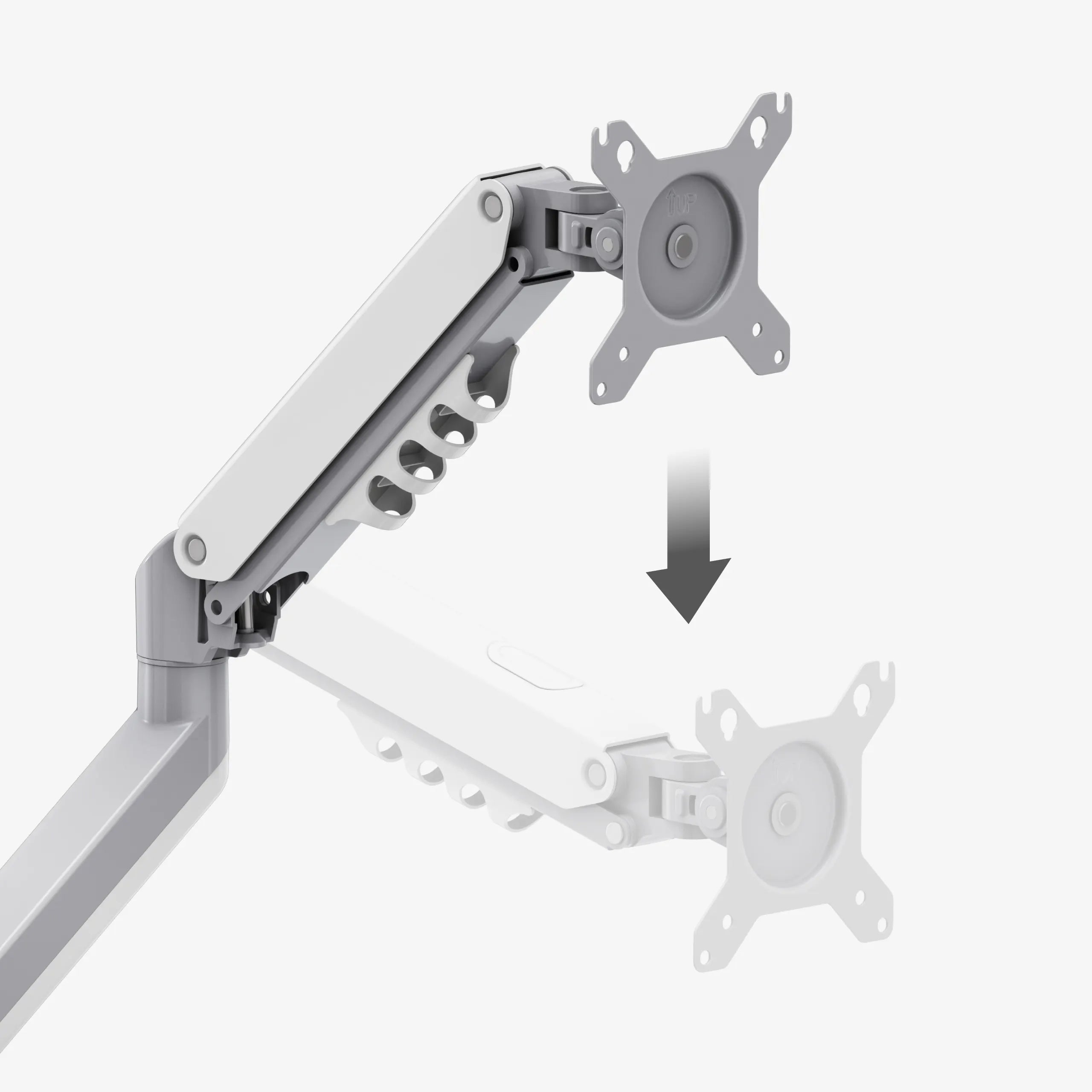 Brațe duble cu o gamă largă de reglaje