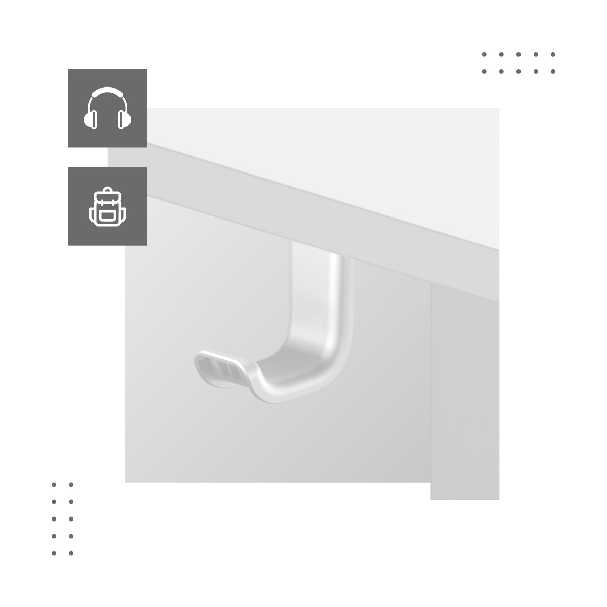 Suporturi practice pentru geantă, rucsac și căști