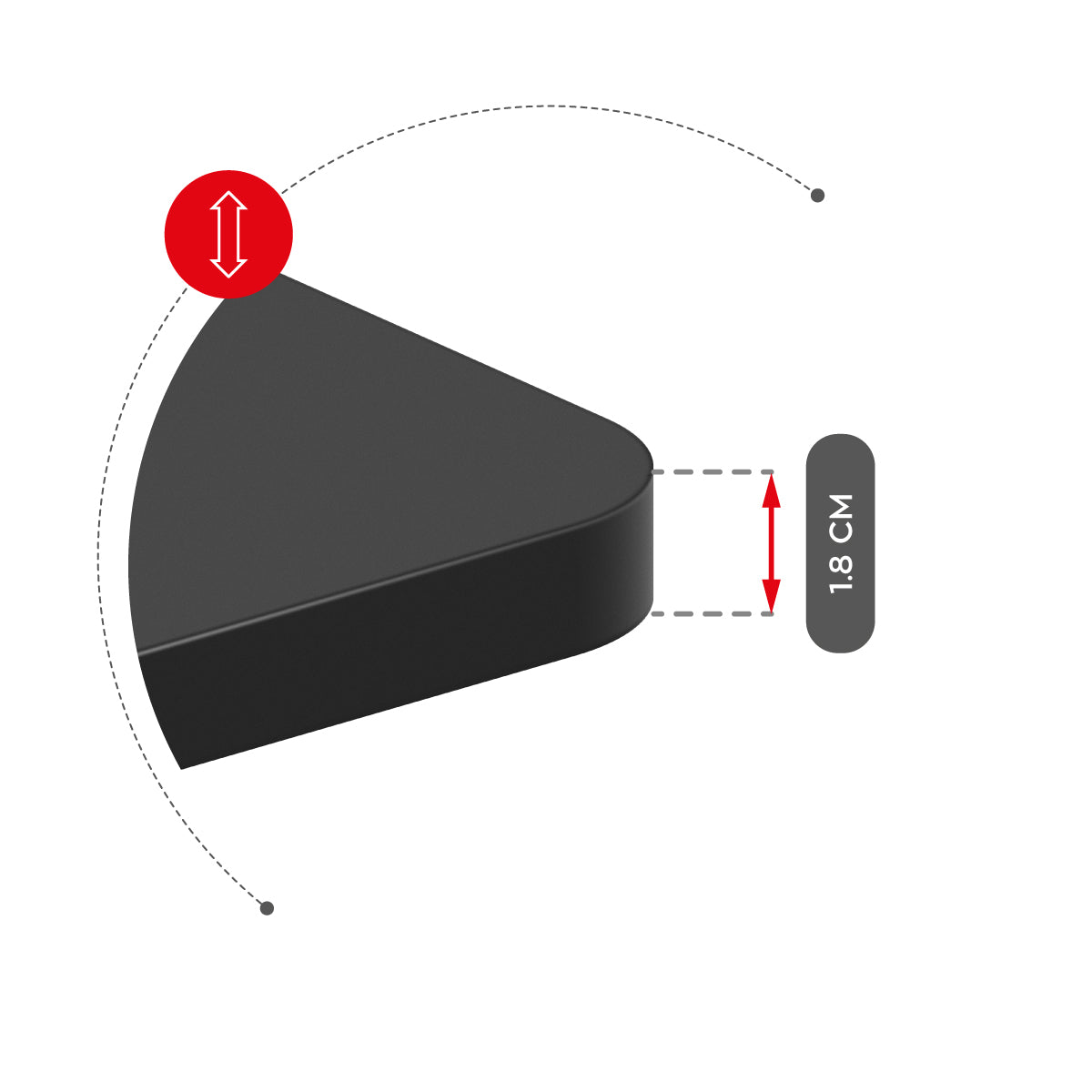 Grosimea blatului de masă 1,8 cm