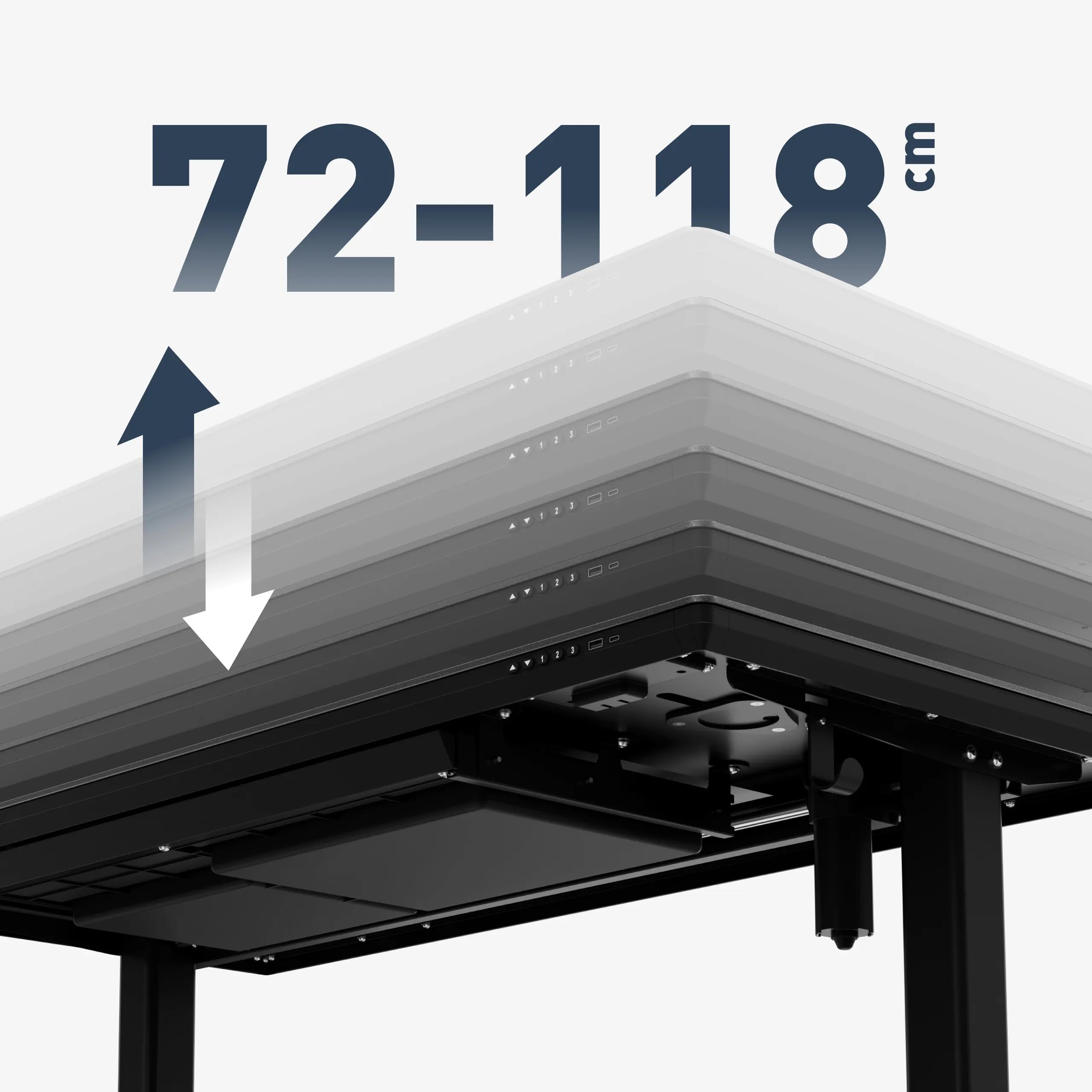 Reglare electrică continuă a înălțimii 72-118 cm