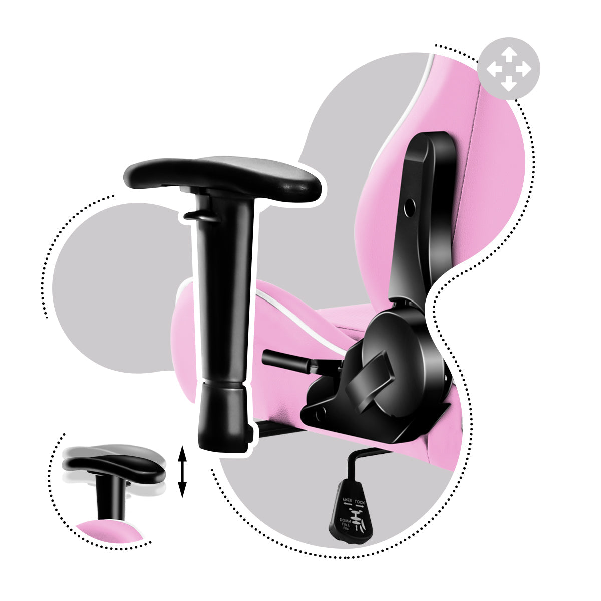 Cotiere reglabile, antiderapante, moi