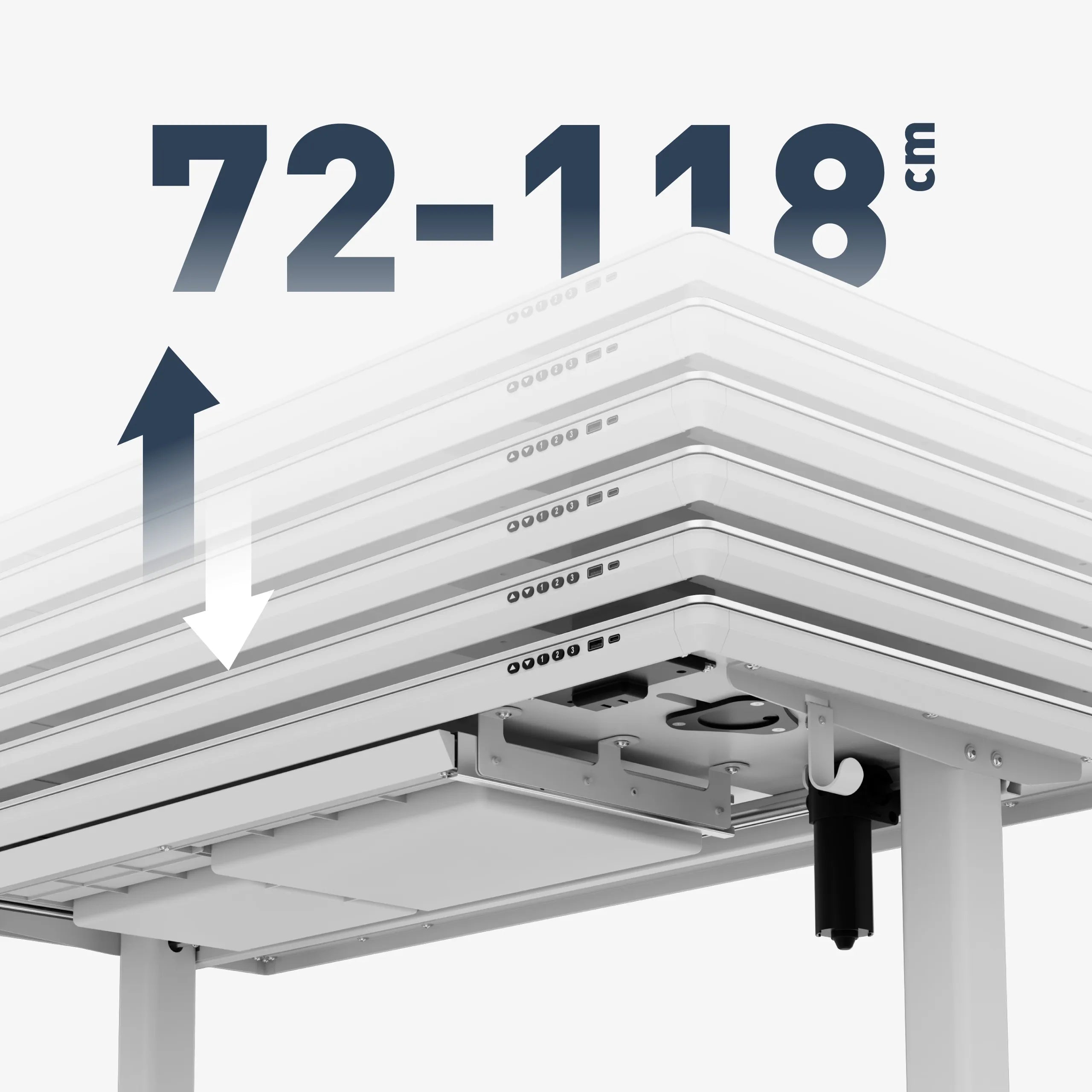 Reglare electrică continuă a înălțimii 72-118 cm