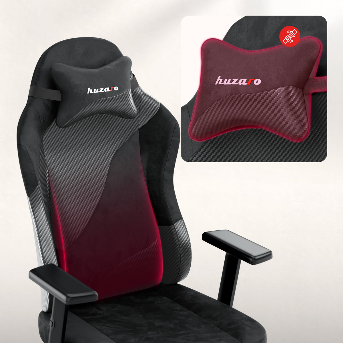Scaun de gaming pentru adolescenți Huzaro Ranger 5.7 Carbon Black