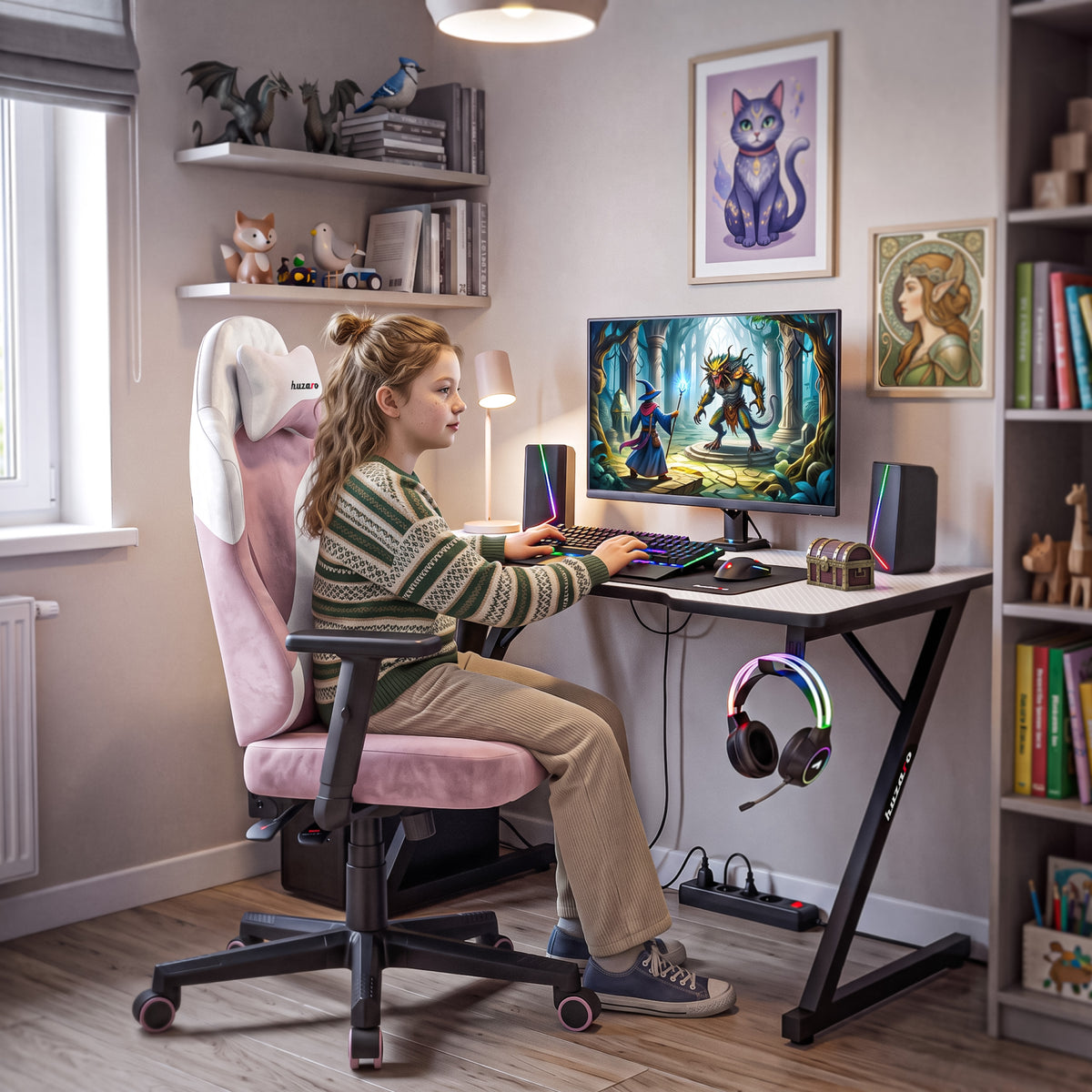 Scaun de gaming pentru adolescenți Huzaro Ranger 5.7 Liliachiu
