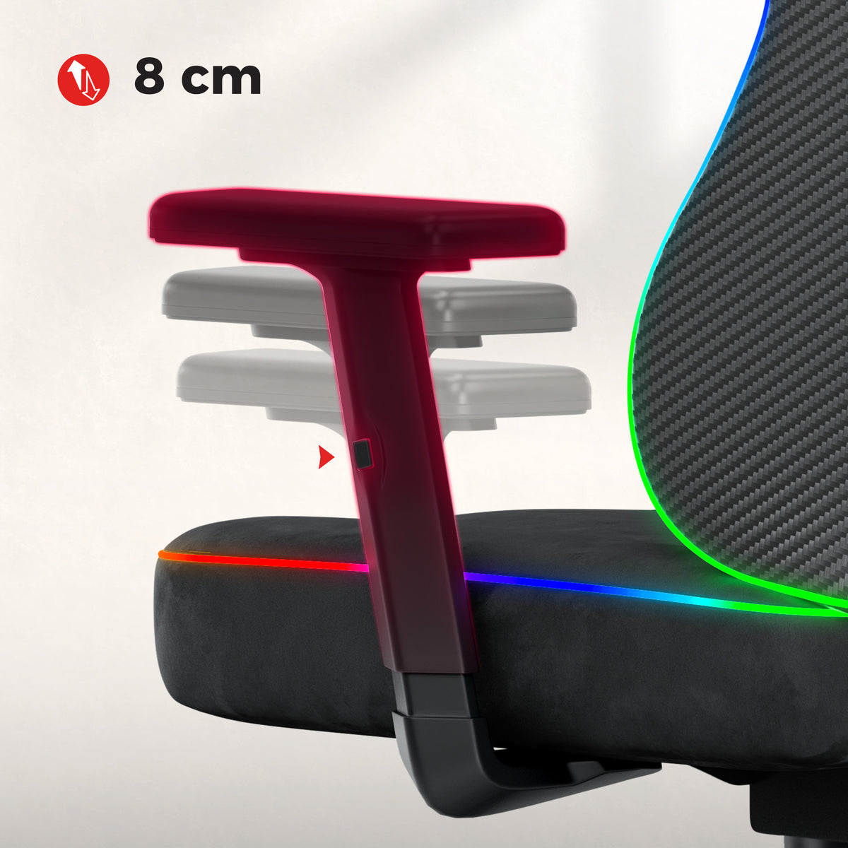 Scaun de gaming pentru adolescenți Huzaro Ranger 5.7 RGB Black