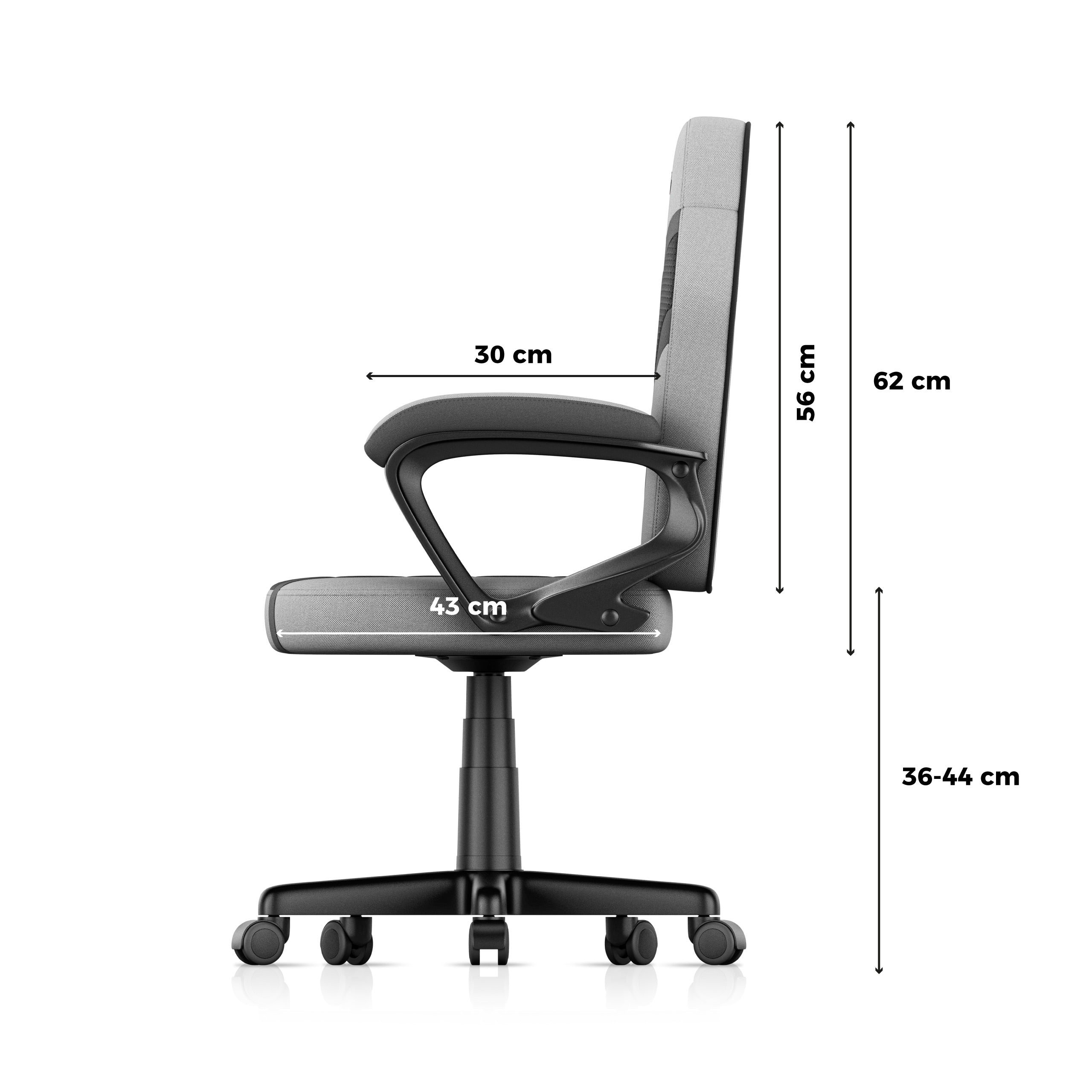Scaun de gaming pentru copii HUZARO RANGER 1.0 Grey Mesh