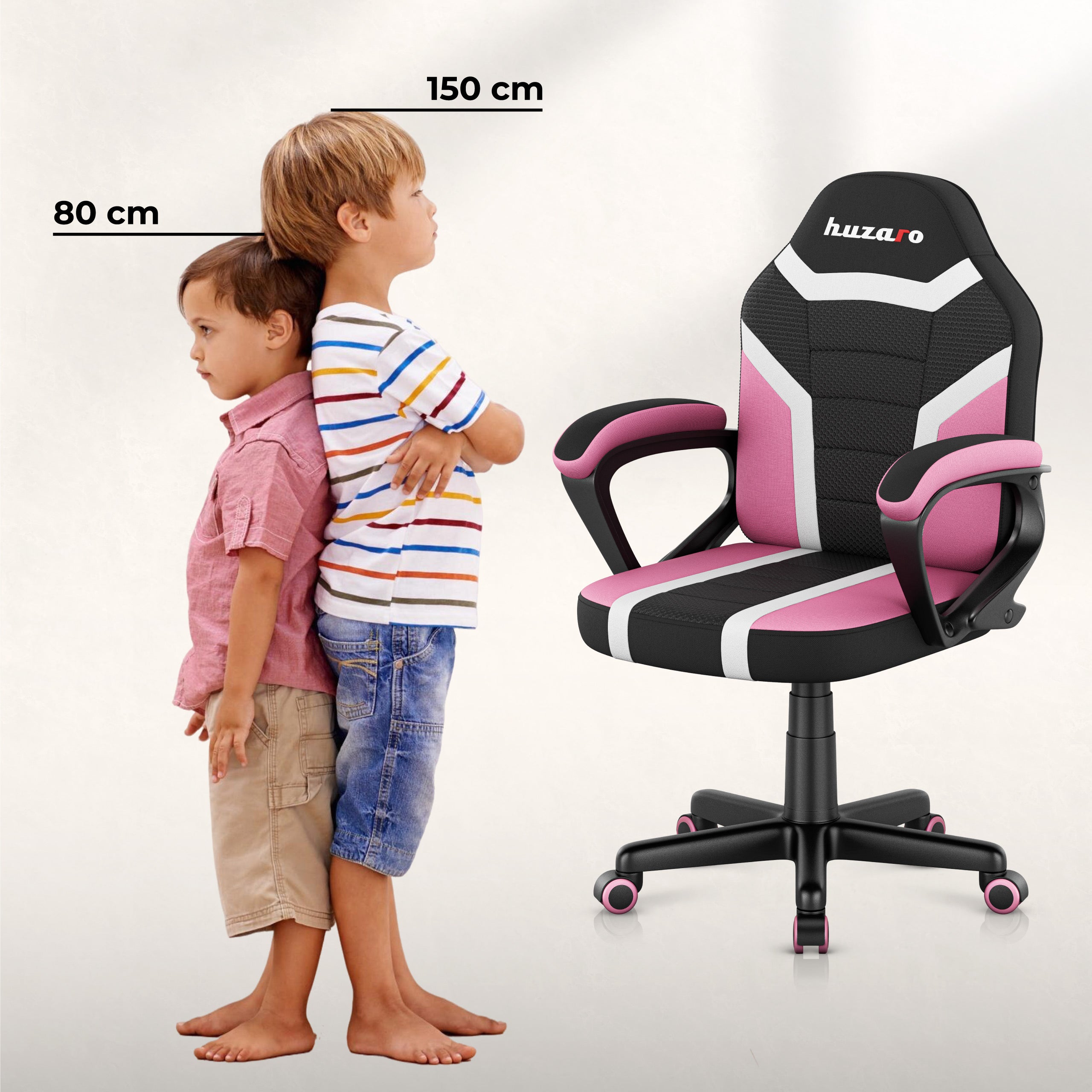 Scaun de gaming pentru copii HUZARO RANGER 1.0 Pink Mesh