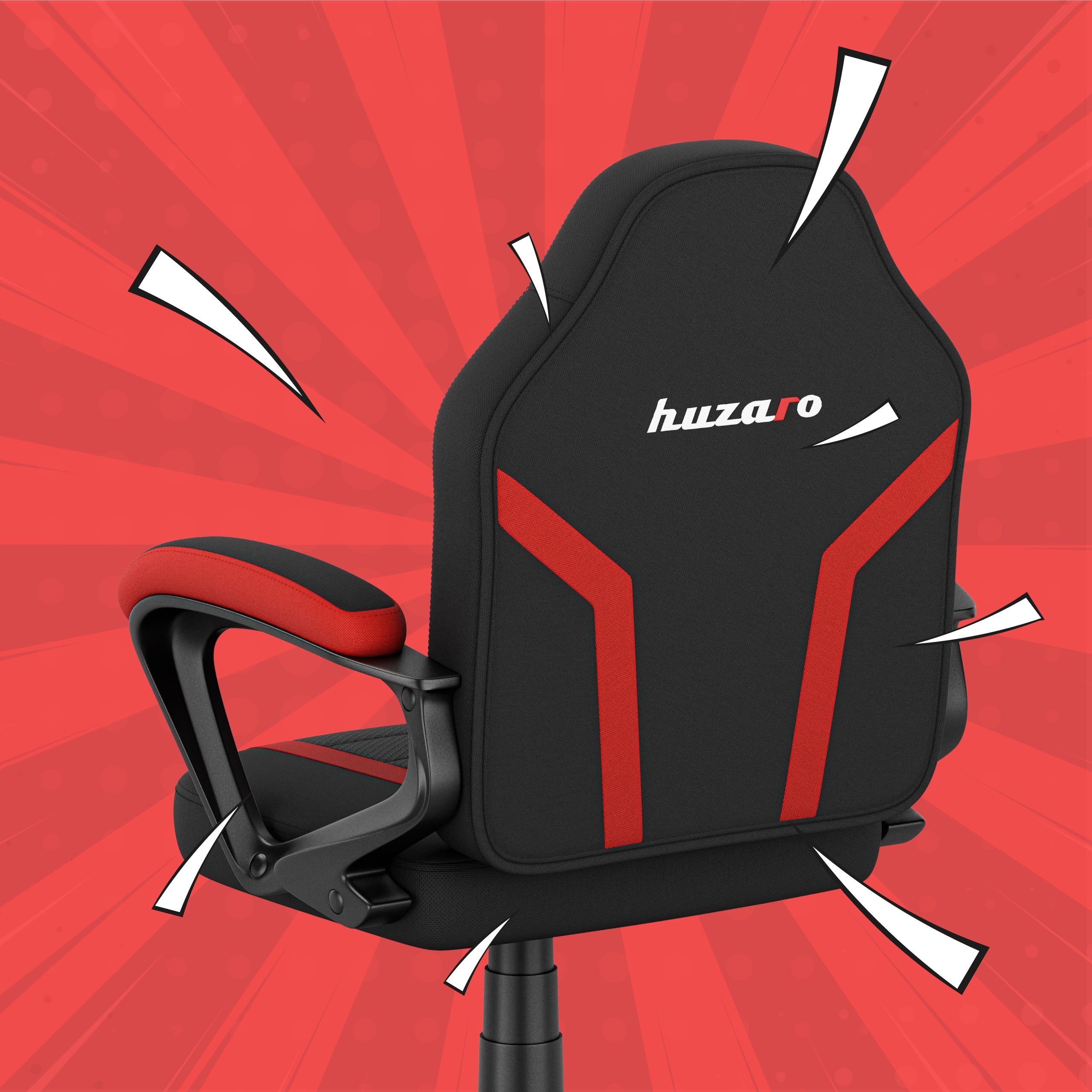 Scaun de gaming pentru copii HUZARO RANGER 1.0 Red Mesh