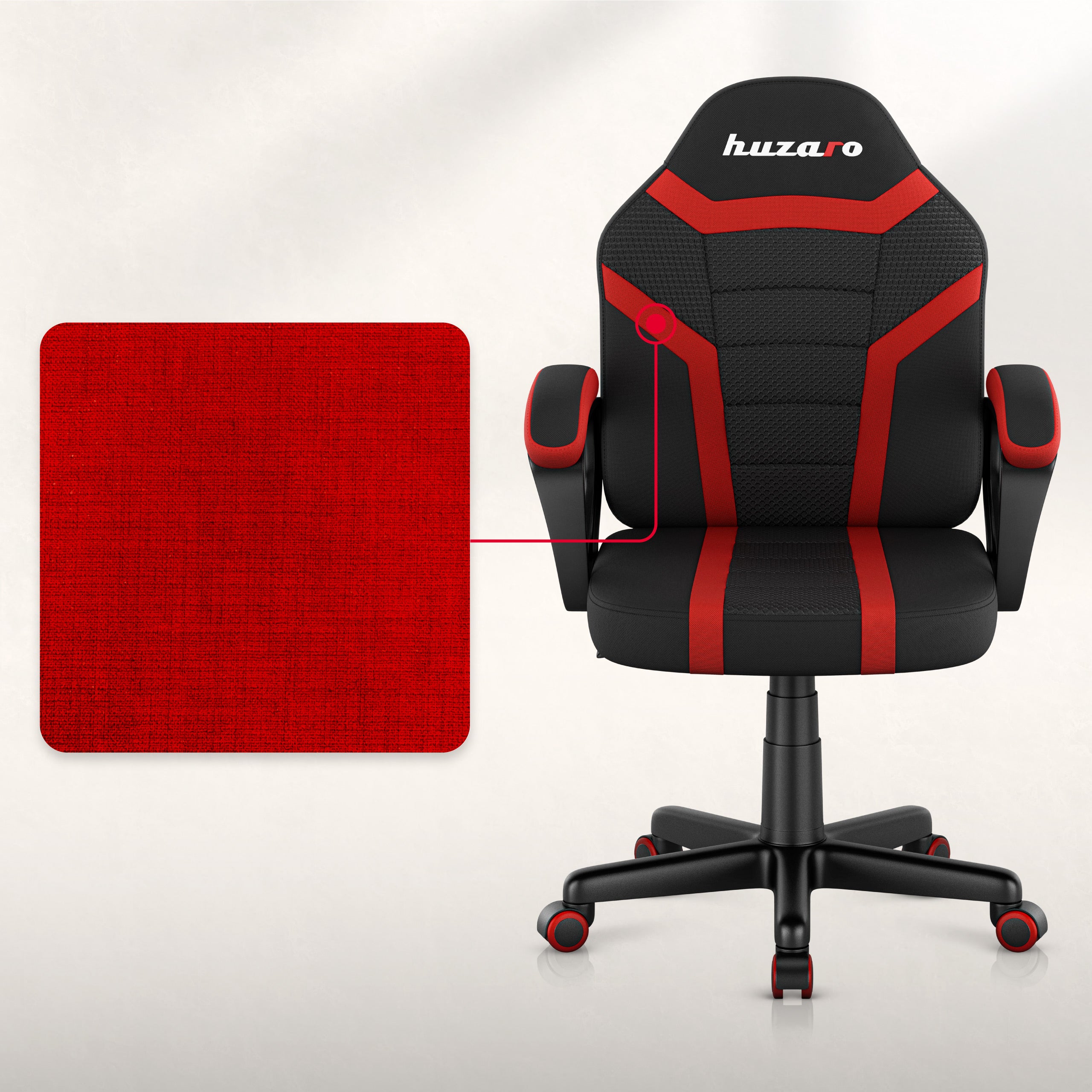 Scaun de gaming pentru copii HUZARO RANGER 1.0 Red Mesh