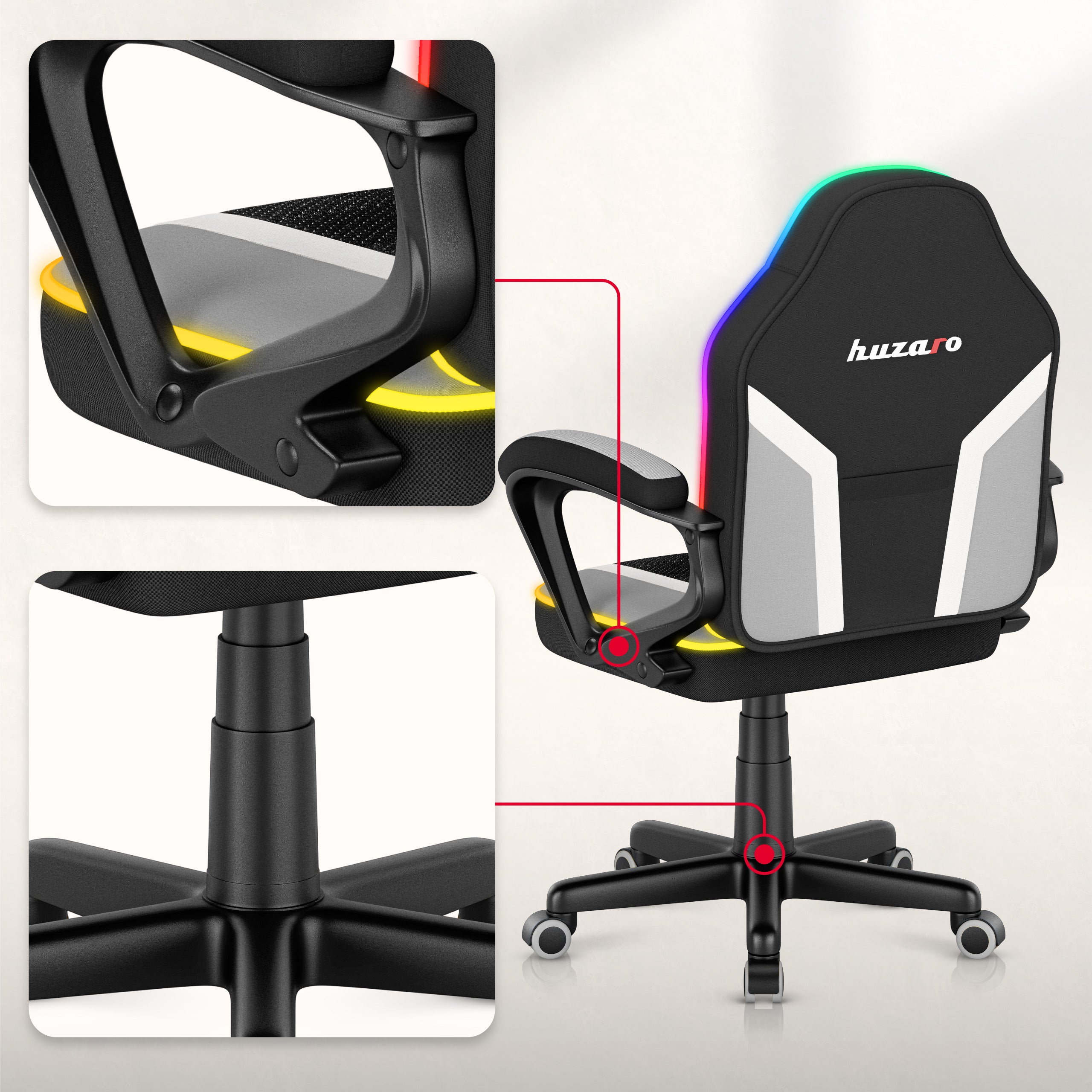 Scaun de gaming pentru copii Huzaro Ranger 1.0 RGB