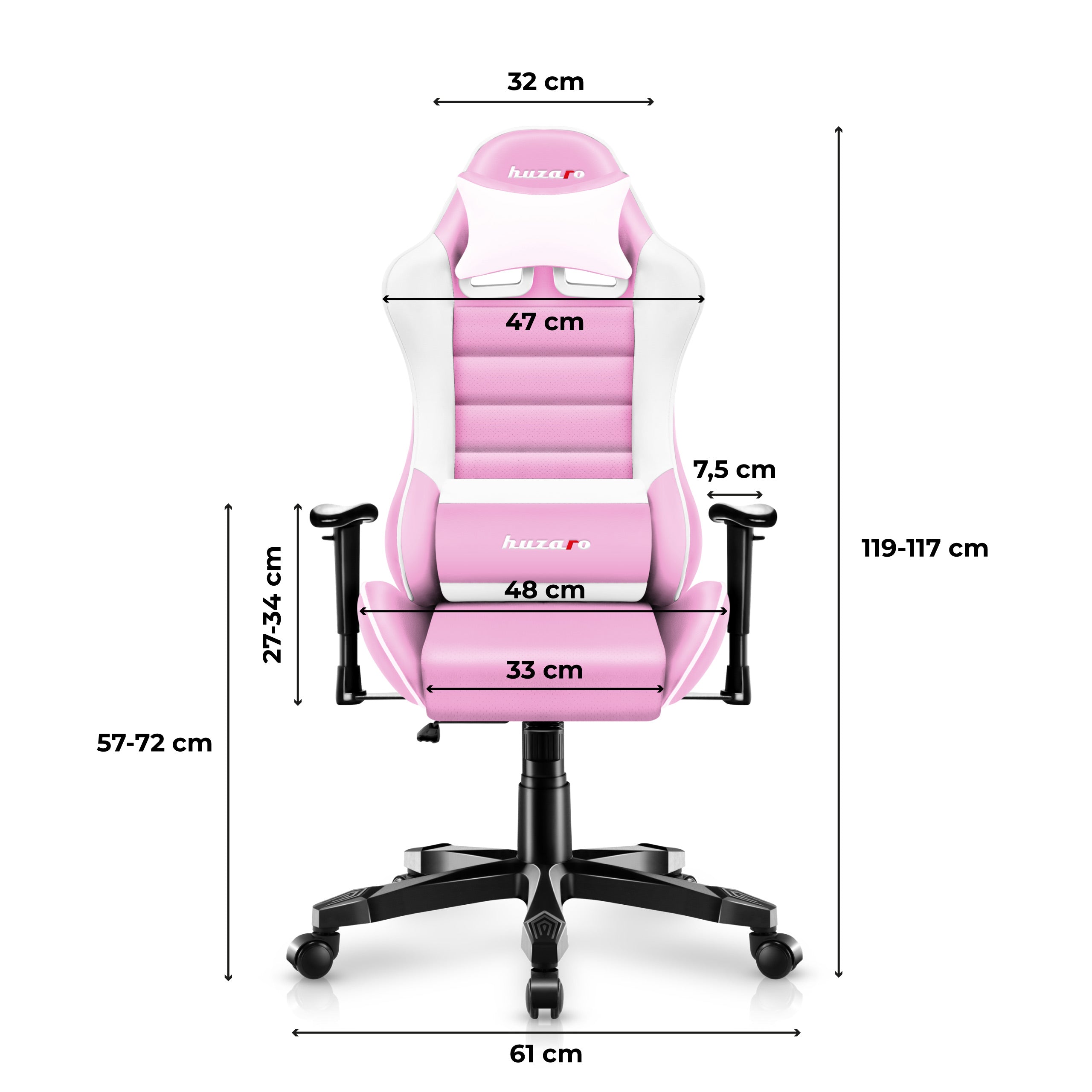 Scaun de gaming pentru copii Huzaro RANGER 6.0 Pink
