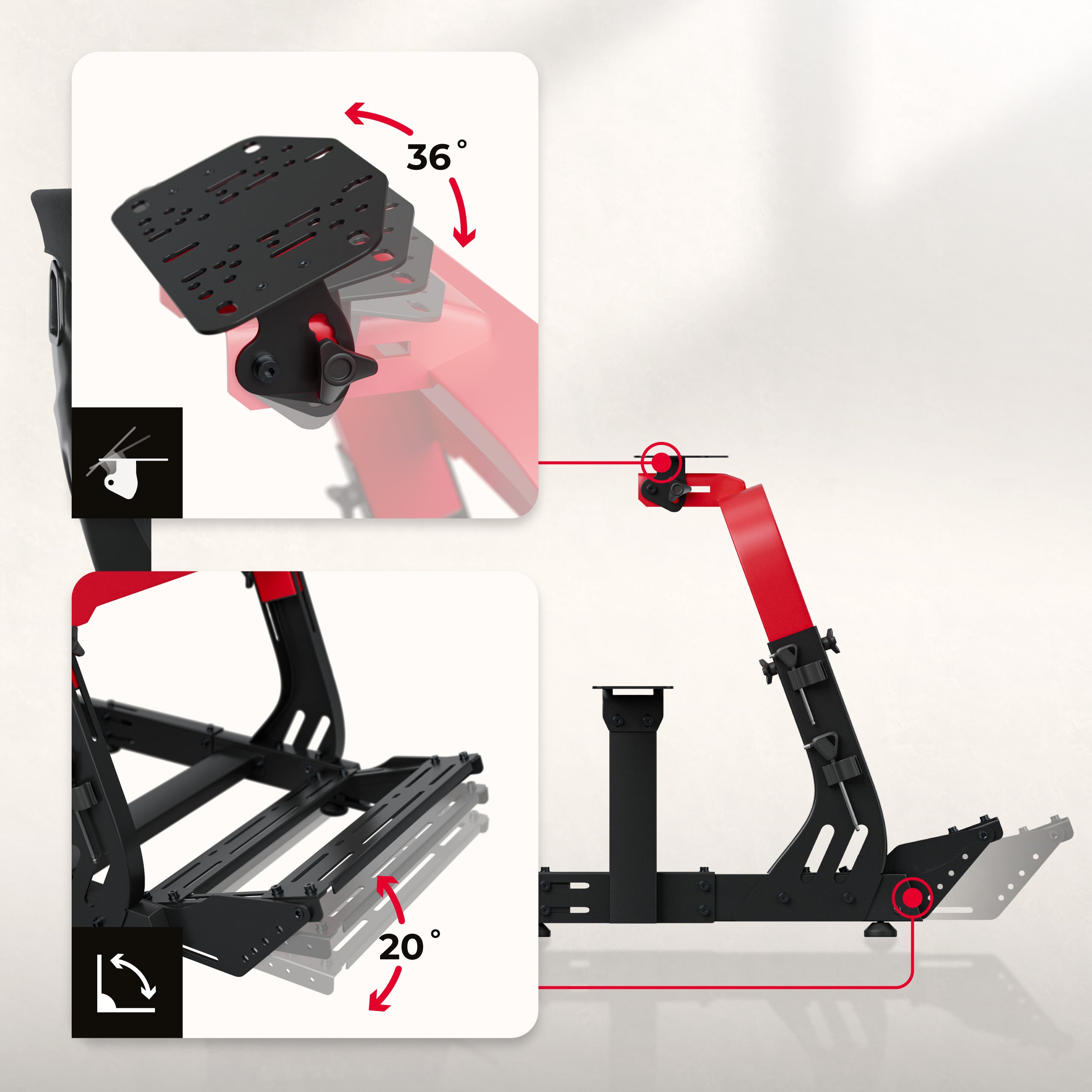 Cockpit de curse Huzaro Speed 8.3 sim racing
