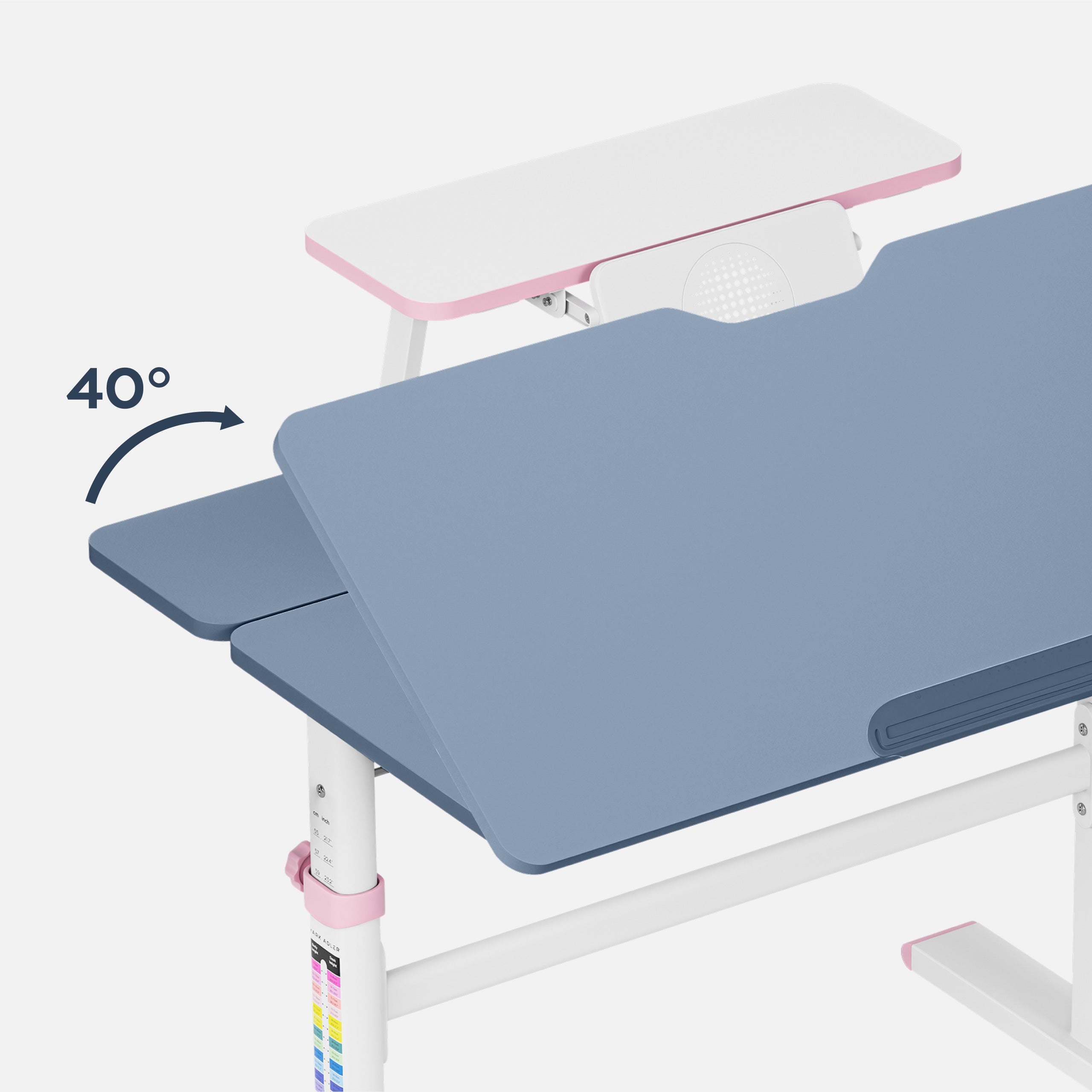 Birou reglabil pentru copii Mark Adler Study 3.7 Pink 90 cm